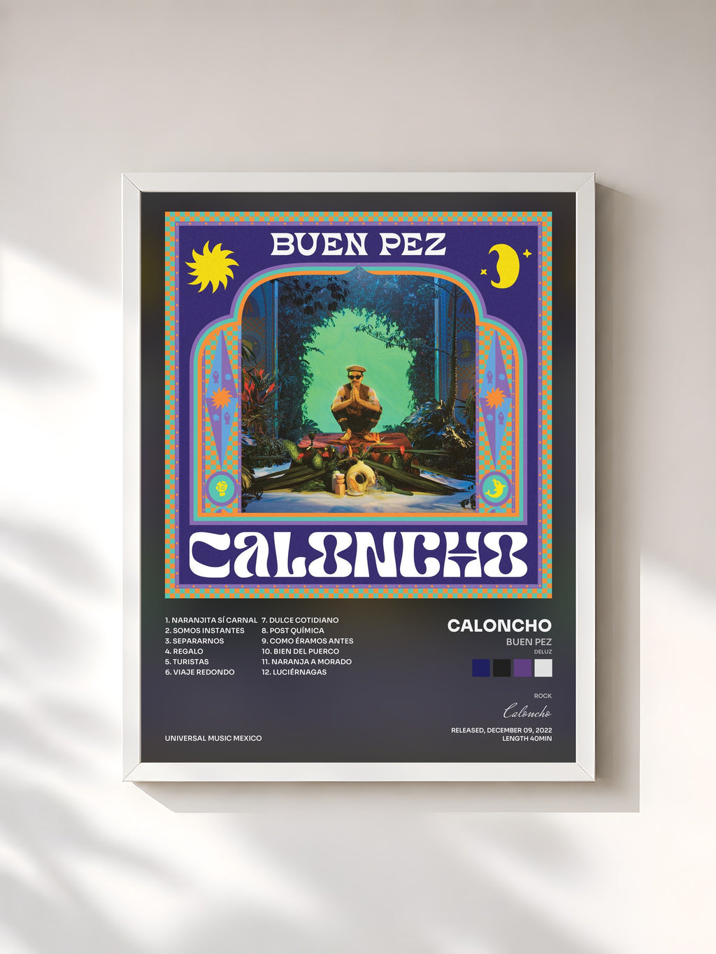 #blanc Tableau de l'album Buen Pez (Deluz) de Caloncho, cadre blanc, imprimé et encadré en France
