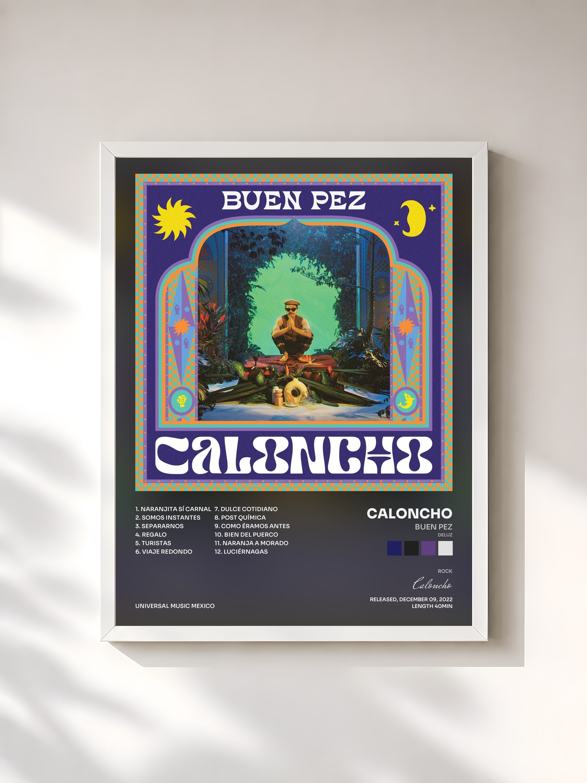 #blanc Tableau de l'album Buen Pez (Deluz) de Caloncho, cadre blanc, imprimé et encadré en France