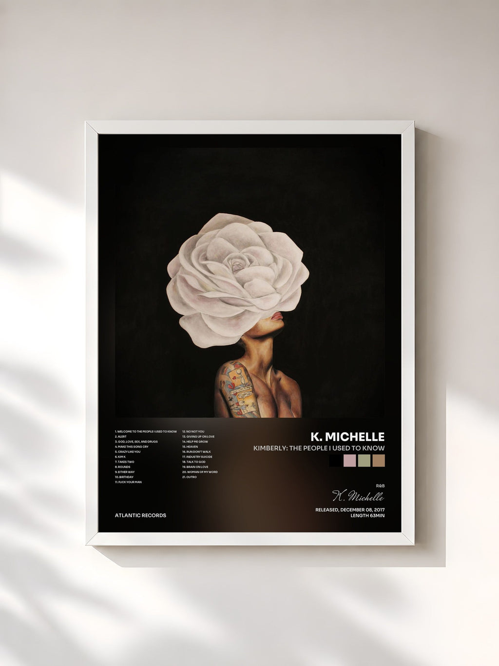 #blanc KIMBERLY: The People I Used to Know di K. Michelle in stampa incorniciata, cornice bianca, stampata e incorniciata in Francia