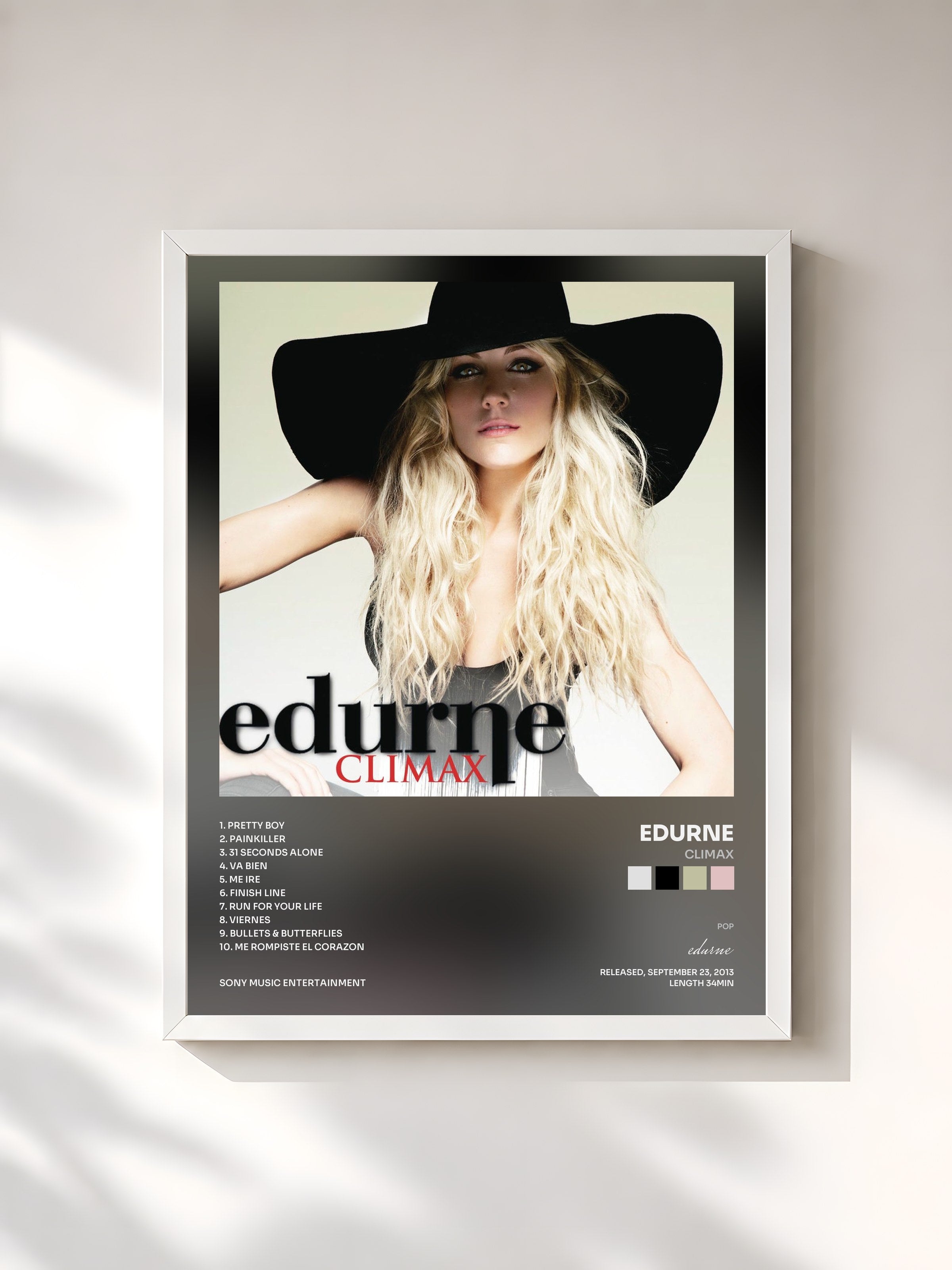 #blanc Tableau de l'album Climax de edurne, cadre blanc, imprimé et encadré en France