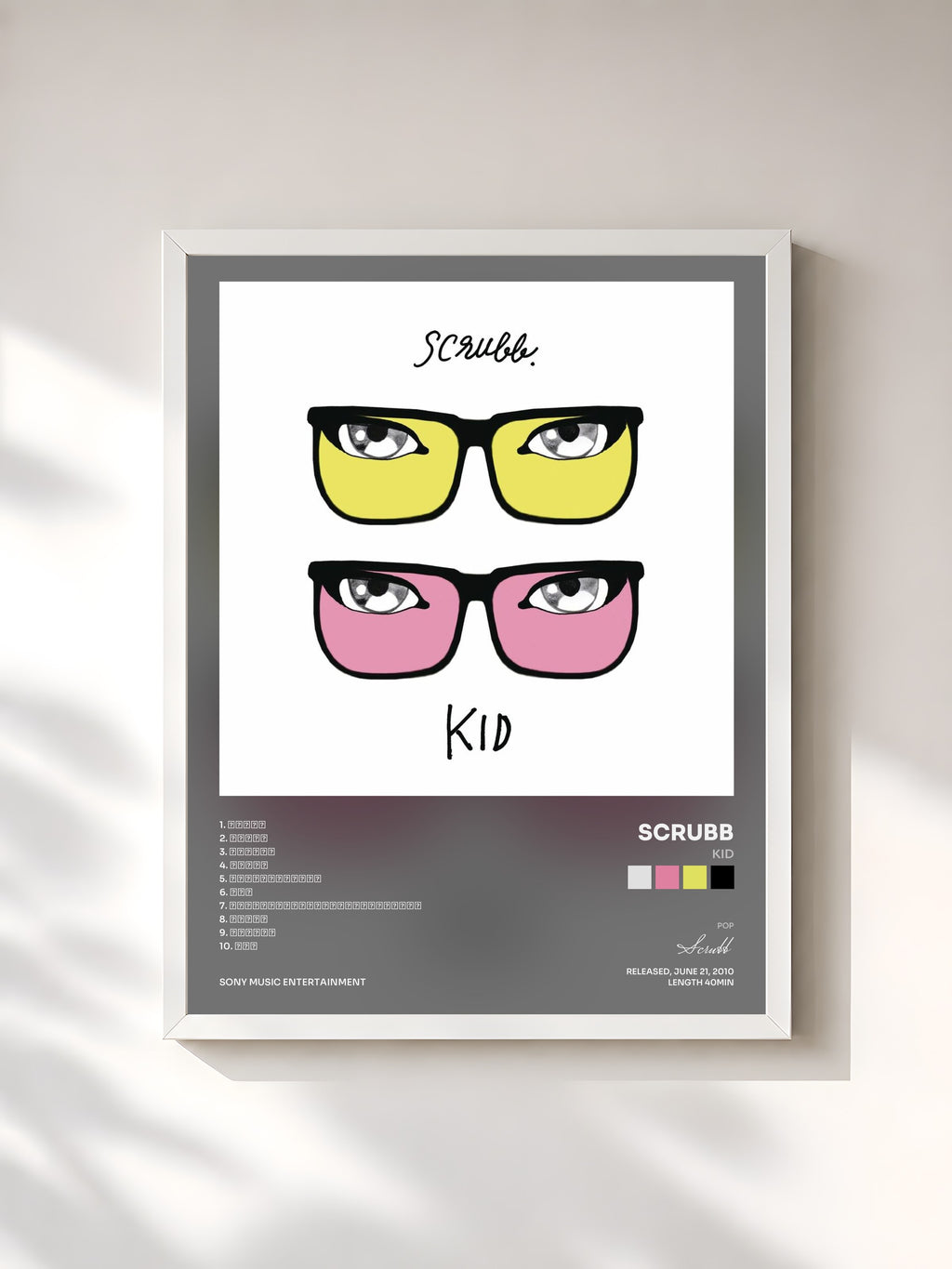 #blanc KID by Scrubb as a framed art print, white frame, printed and framed in France