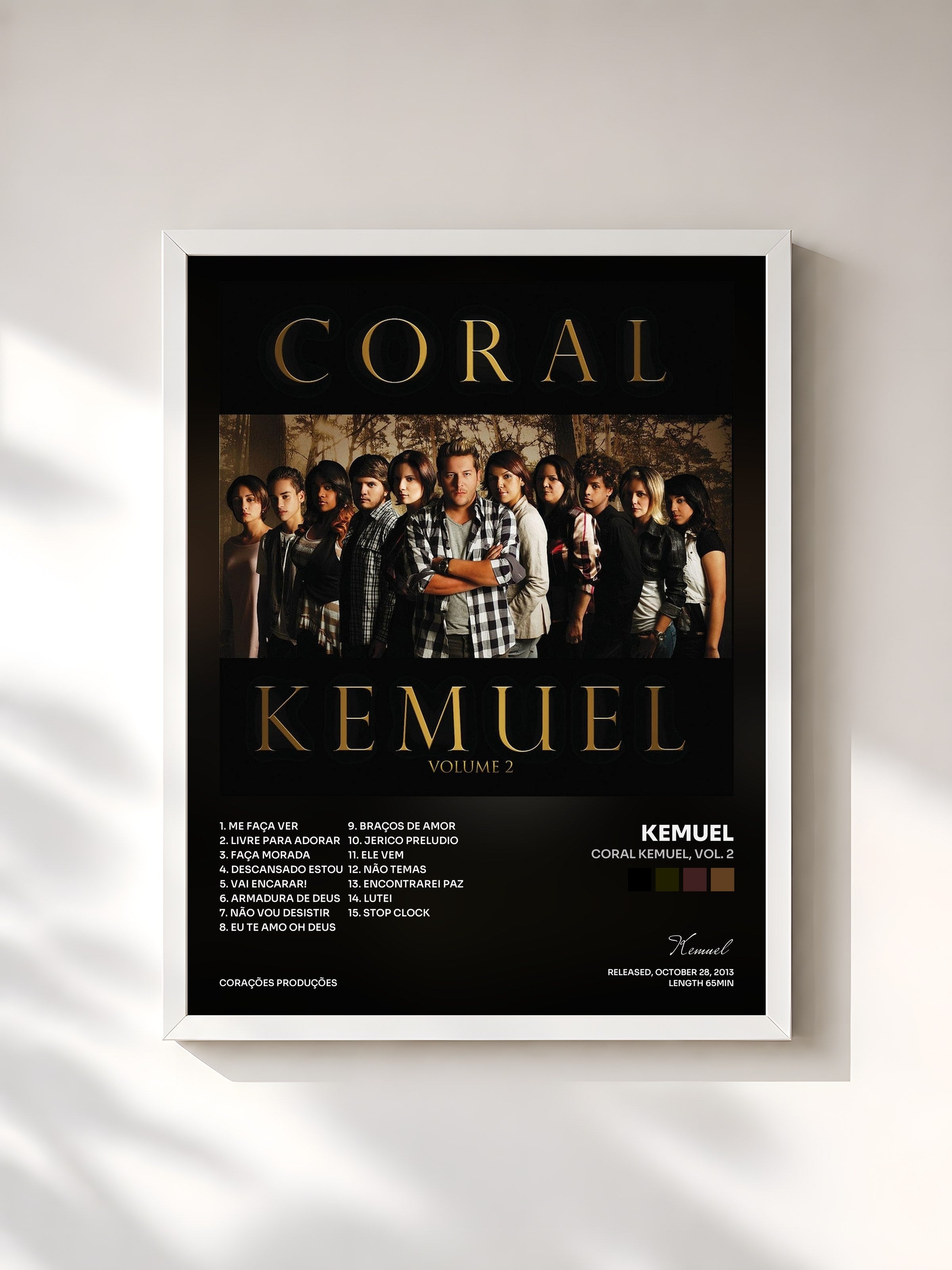 #blanc Tableau de l'album Coral Kemuel, Vol. 2 de Kemuel, cadre blanc, imprimé et encadré en France