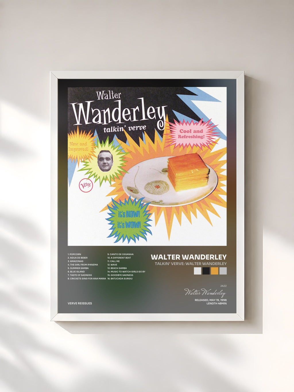 #blanc Talkin' Verve: Walter Wanderley di Walter Wanderley in stampa incorniciata, cornice bianca, stampata e incorniciata in Francia