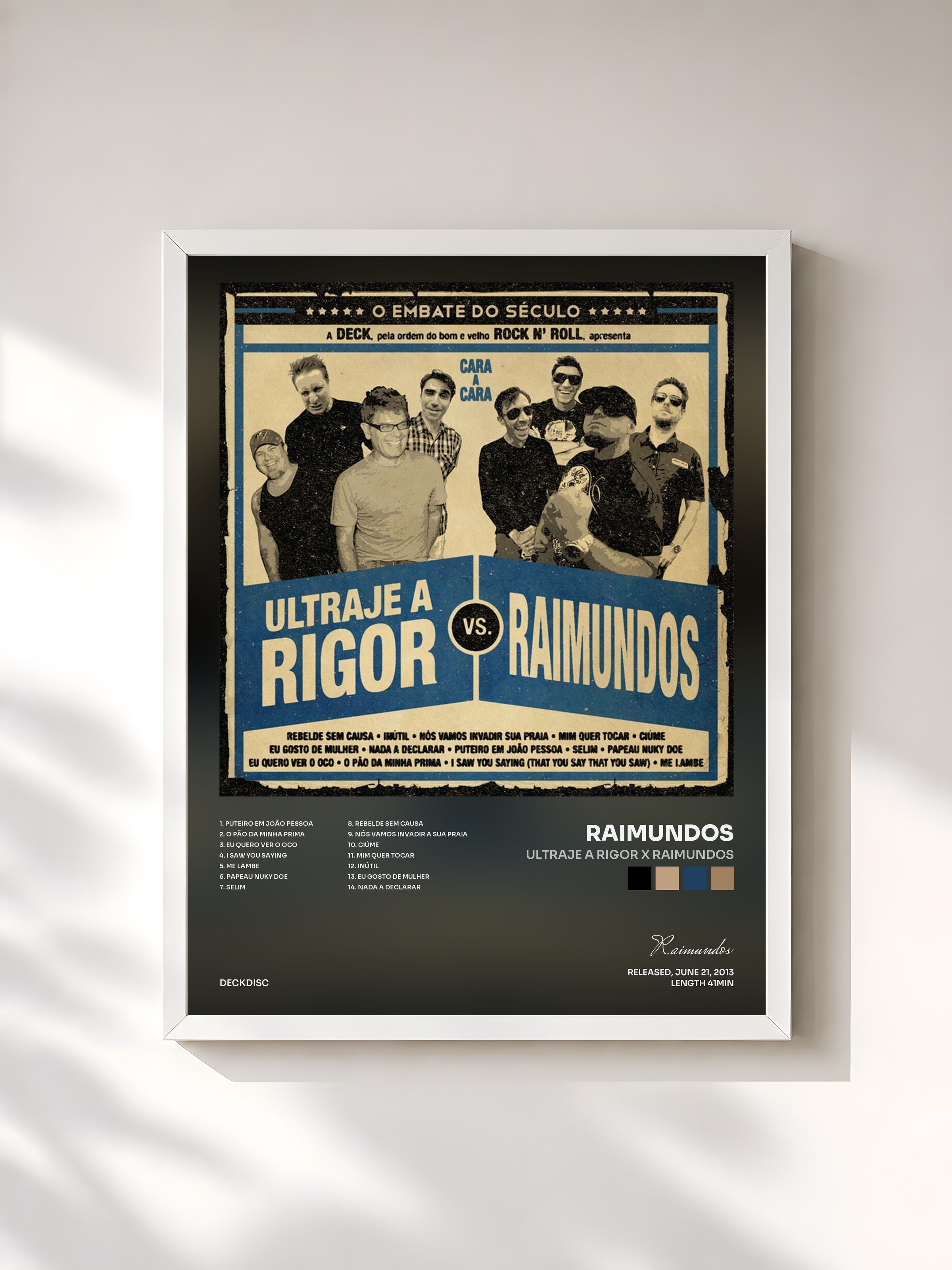 #blanc Tableau de l'album Ultraje a Rigor X Raimundos de Raimundos, cadre blanc, imprimé et encadré en France