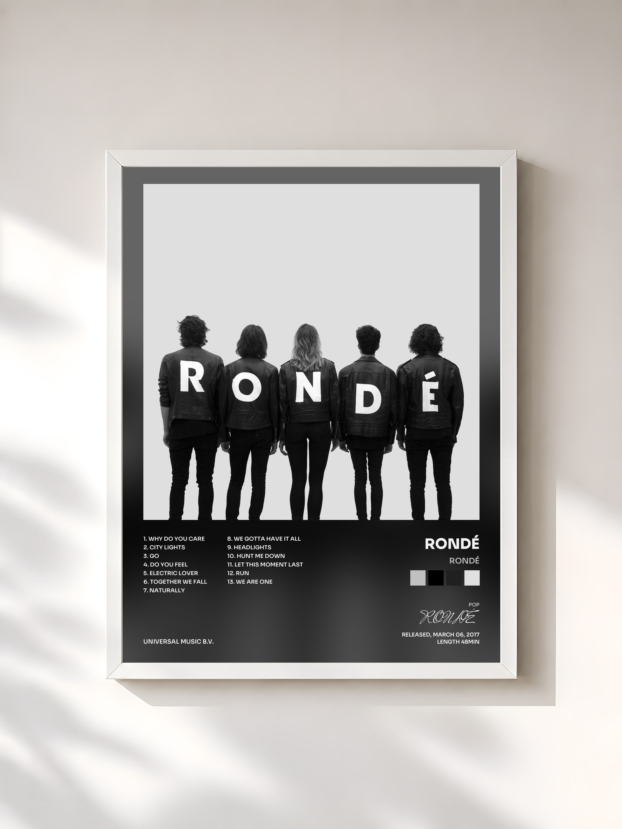 #blanc Tableau de l'album RONDÉ de RONDÉ, cadre blanc, imprimé et encadré en France
