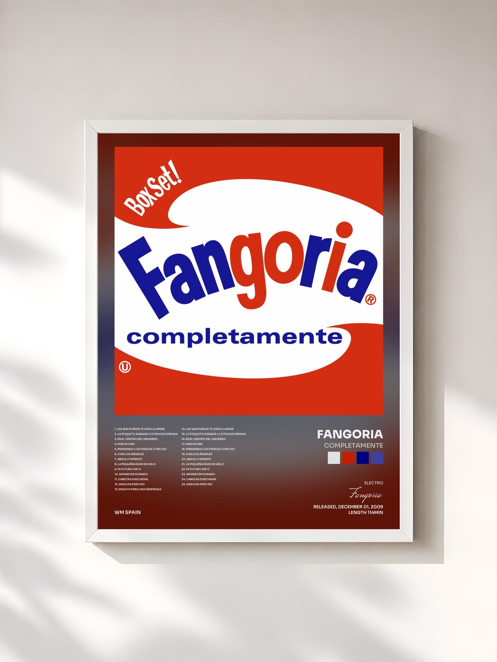 #blanc Completamente by Fangoria as a framed art print, white frame, printed and framed in France