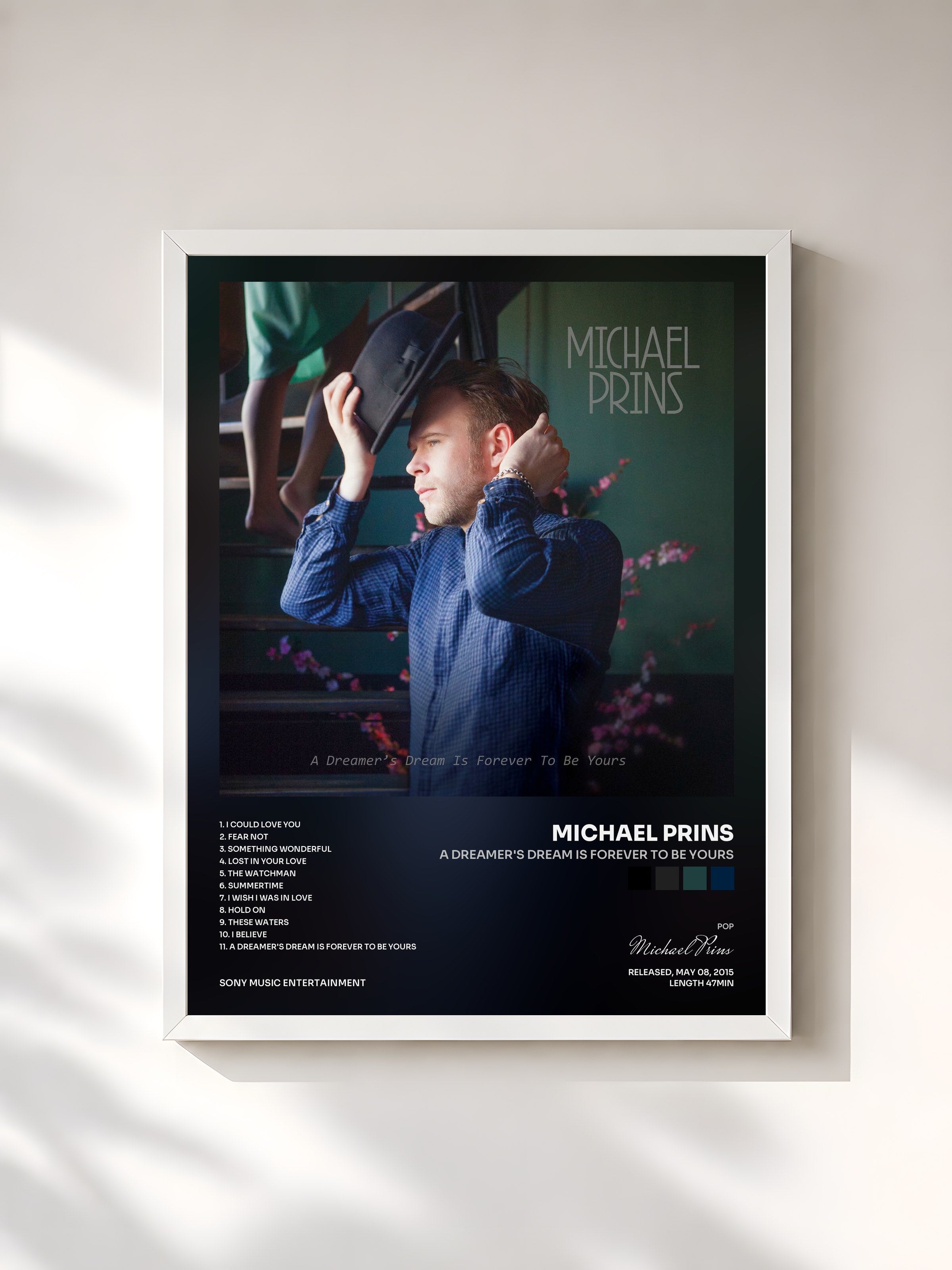 #blanc Tableau de l'album A Dreamer's Dream Is Forever To Be Yours de Michael Prins, cadre blanc, imprimé et encadré en France