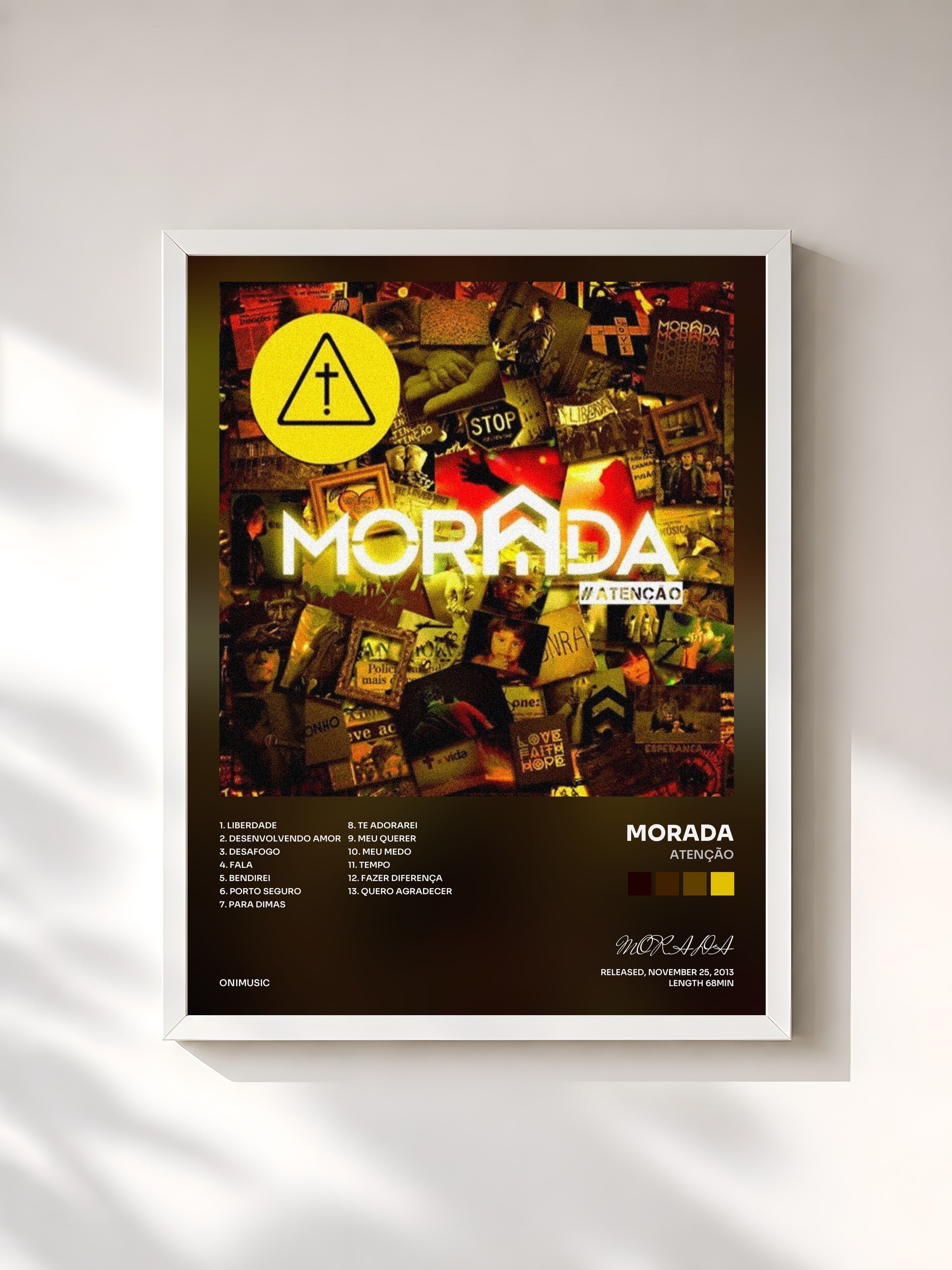 #blanc Tableau de l'album Atenção de MORADA, cadre blanc, imprimé et encadré en France