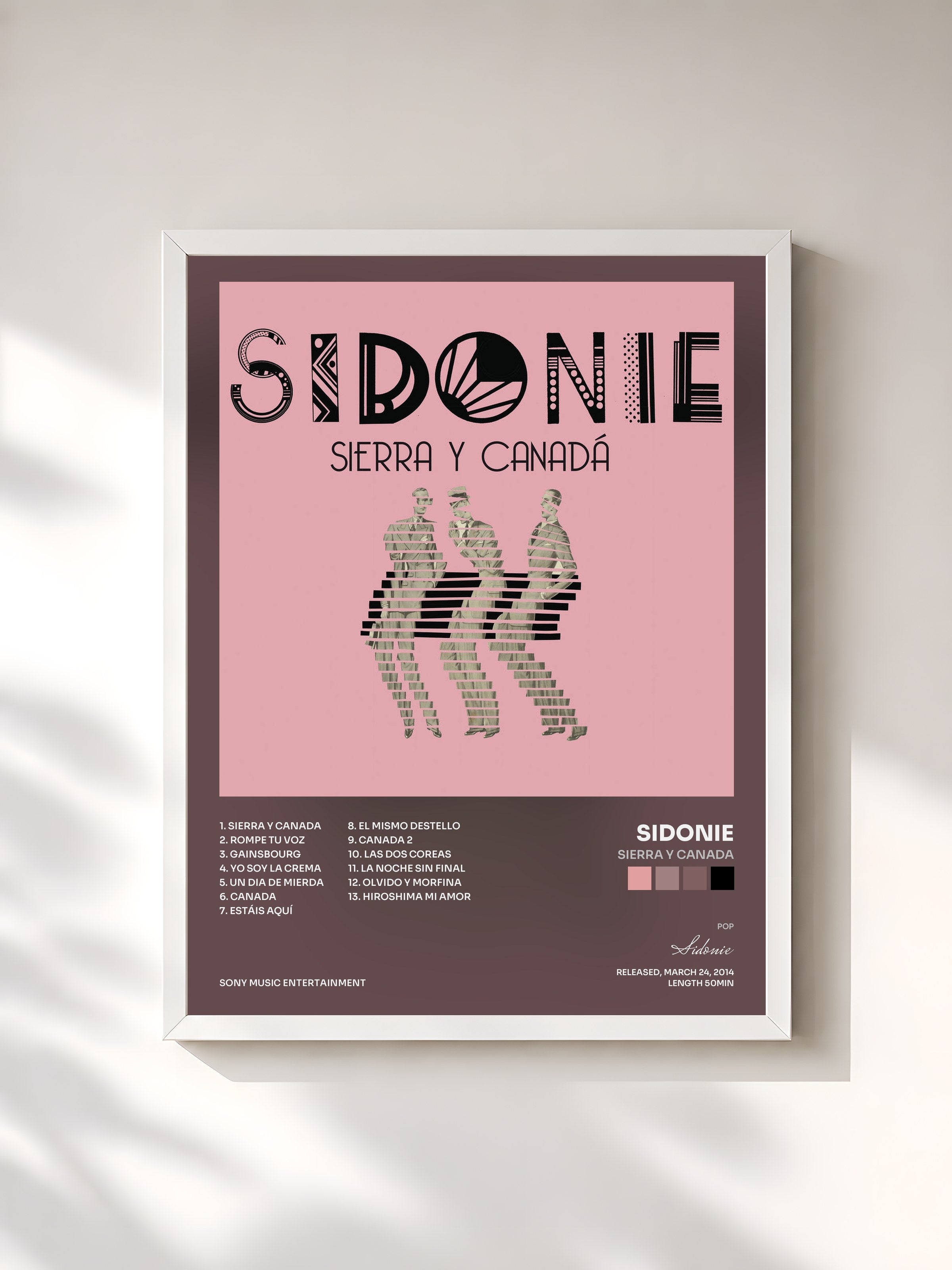 #blanc Tableau de l'album Sierra y Canada de Sidonie, cadre blanc, imprimé et encadré en France