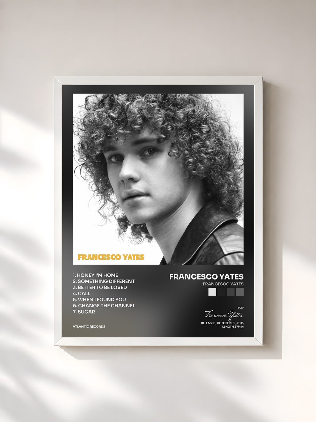 #blanc Francesco Yates di Francesco Yates in stampa incorniciata, cornice bianca, stampata e incorniciata in Francia