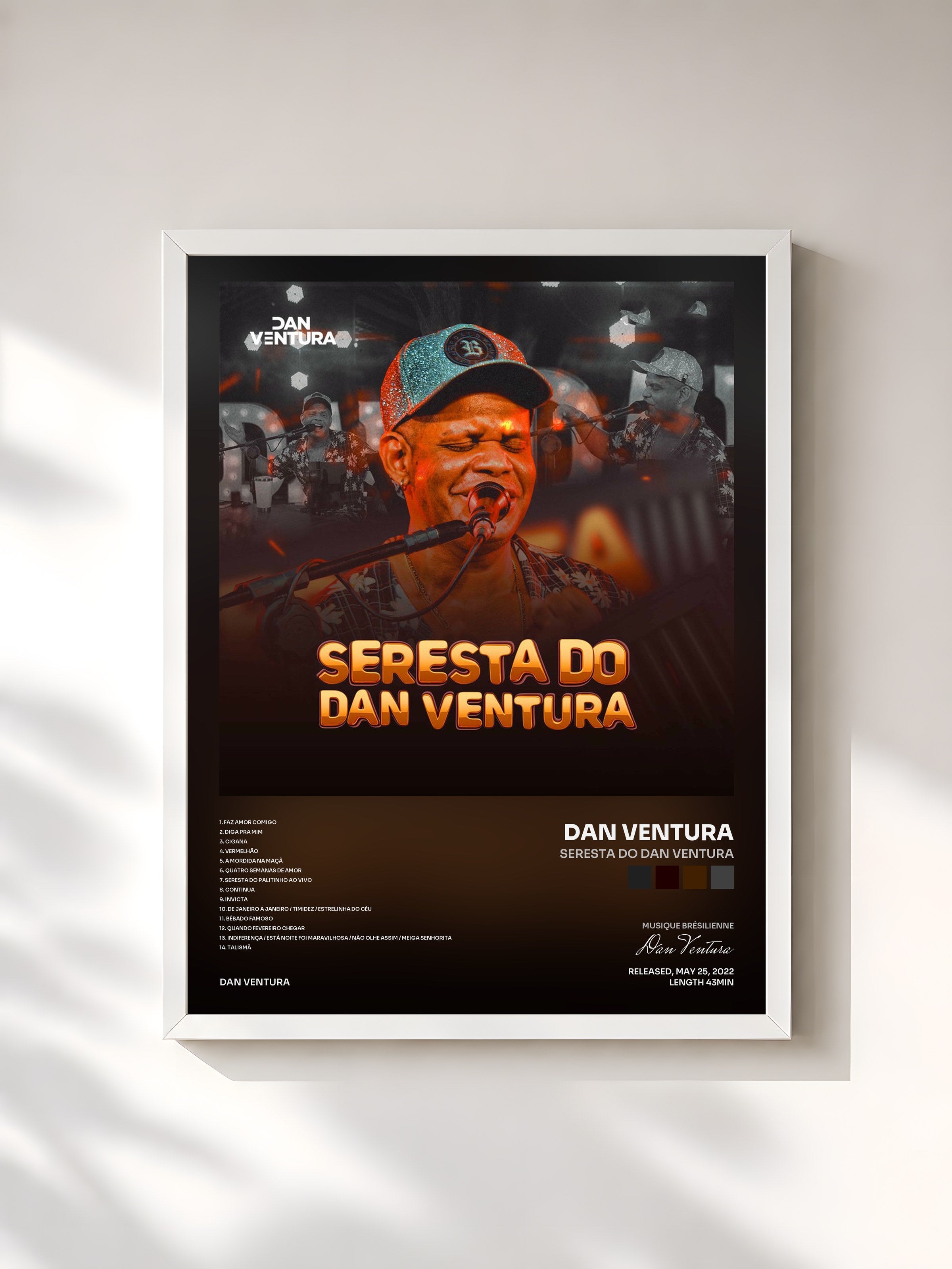 #blanc Tableau de l'album Seresta do Dan Ventura de Dan Ventura, cadre blanc, imprimé et encadré en France