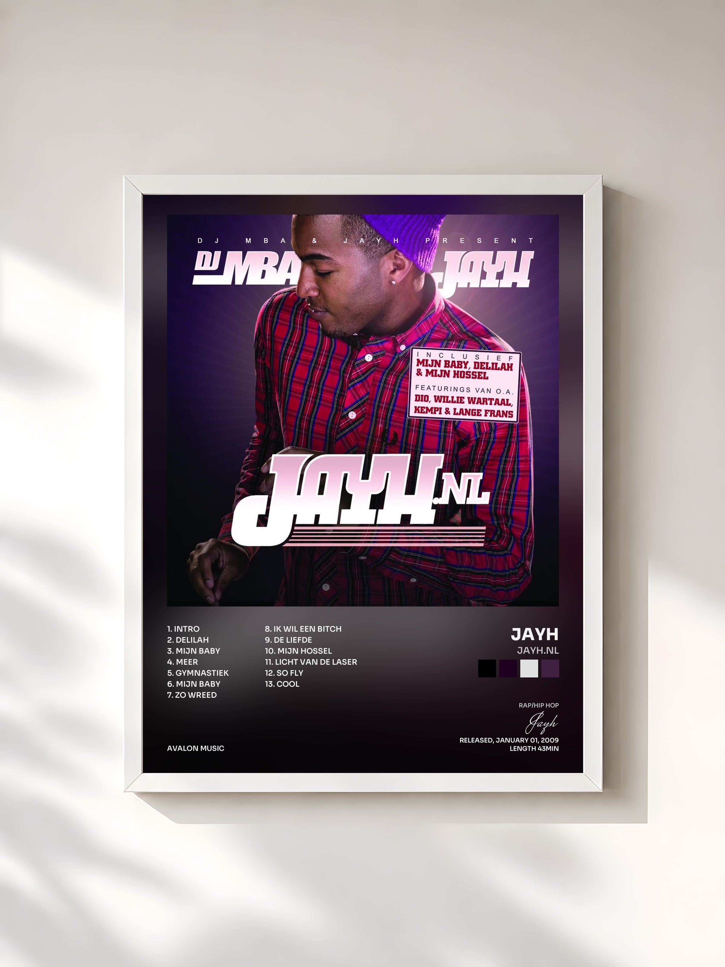 #blanc Tableau de l'album Jayh.nl de Jayh, cadre blanc, imprimé et encadré en France