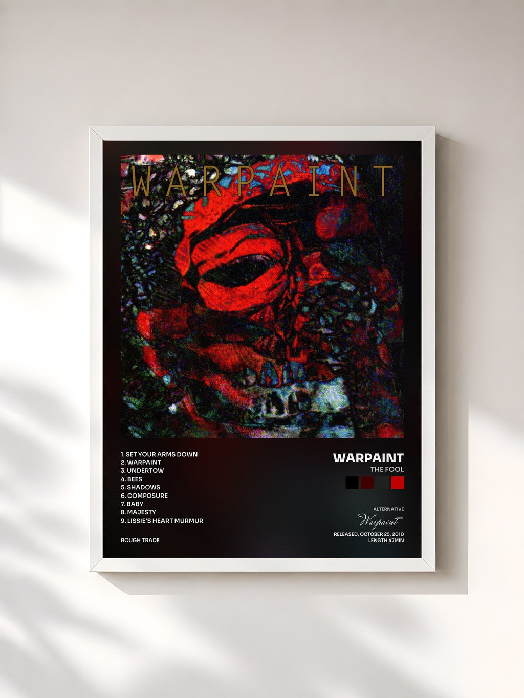 #blanc The Fool by Warpaint as a framed art print, white frame, printed and framed in France