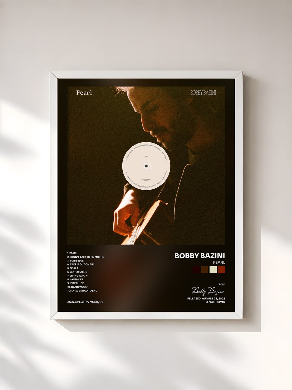#blanc Pearl di Bobby Bazini in stampa incorniciata, cornice bianca, stampata e incorniciata in Francia