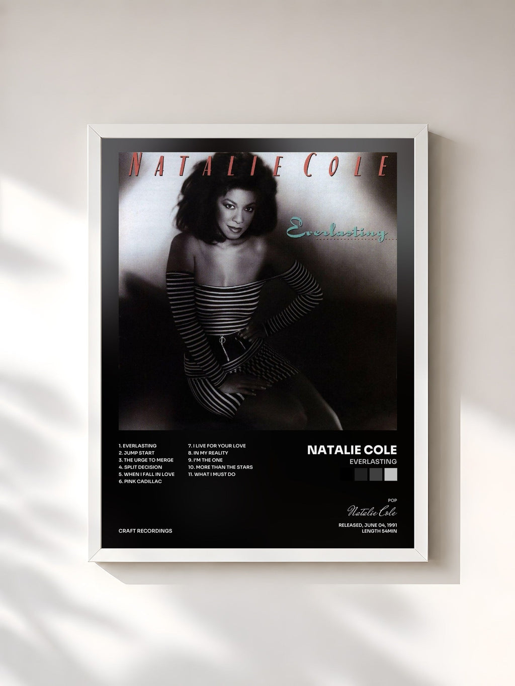 #blanc Everlasting di Natalie Cole in stampa incorniciata, cornice bianca, stampata e incorniciata in Francia
