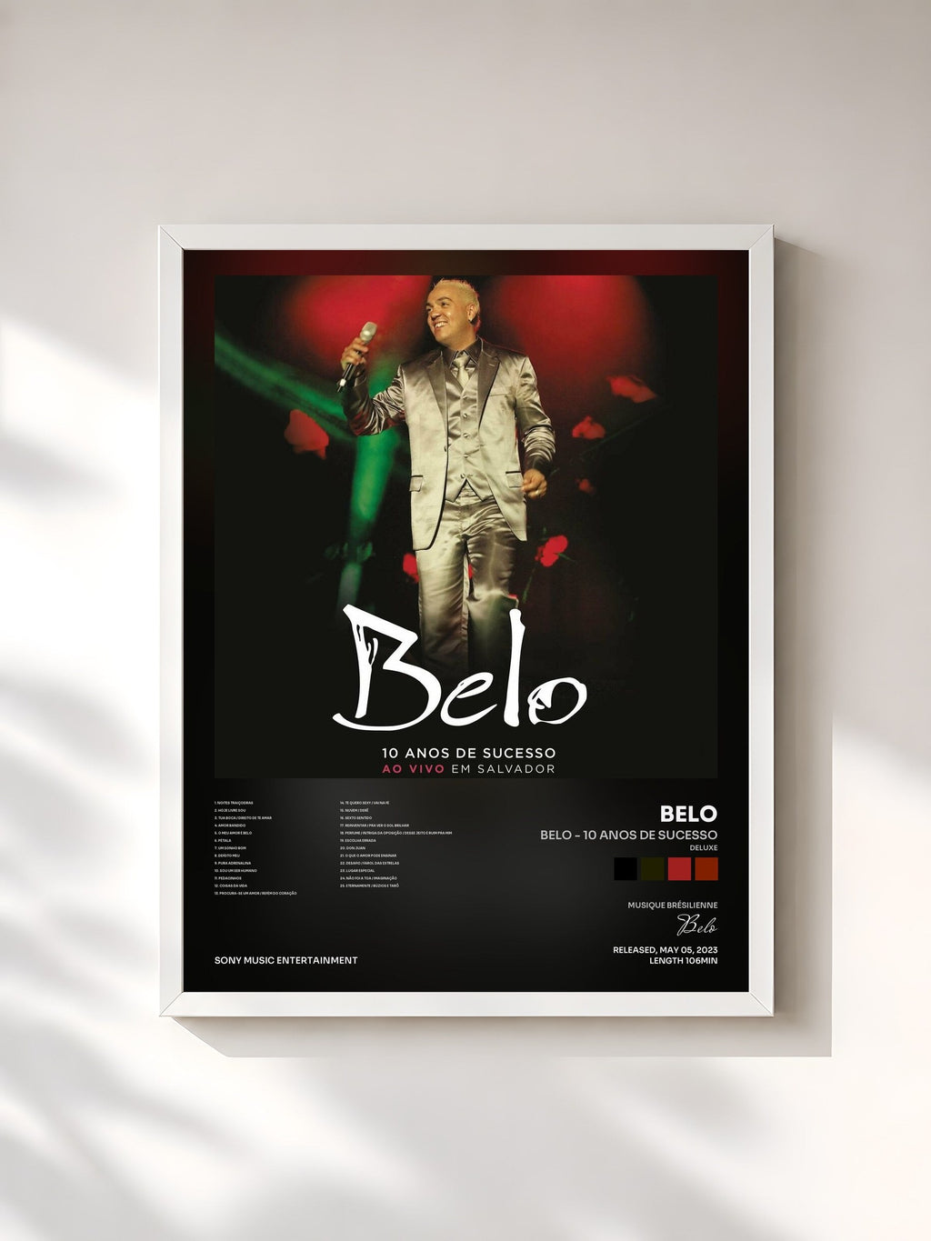 #blanc Belo - 10 Anos di Sucesso (Deluxe) de Belo in stampa incorniciata, cornice bianca, stampata e incorniciata in Francia