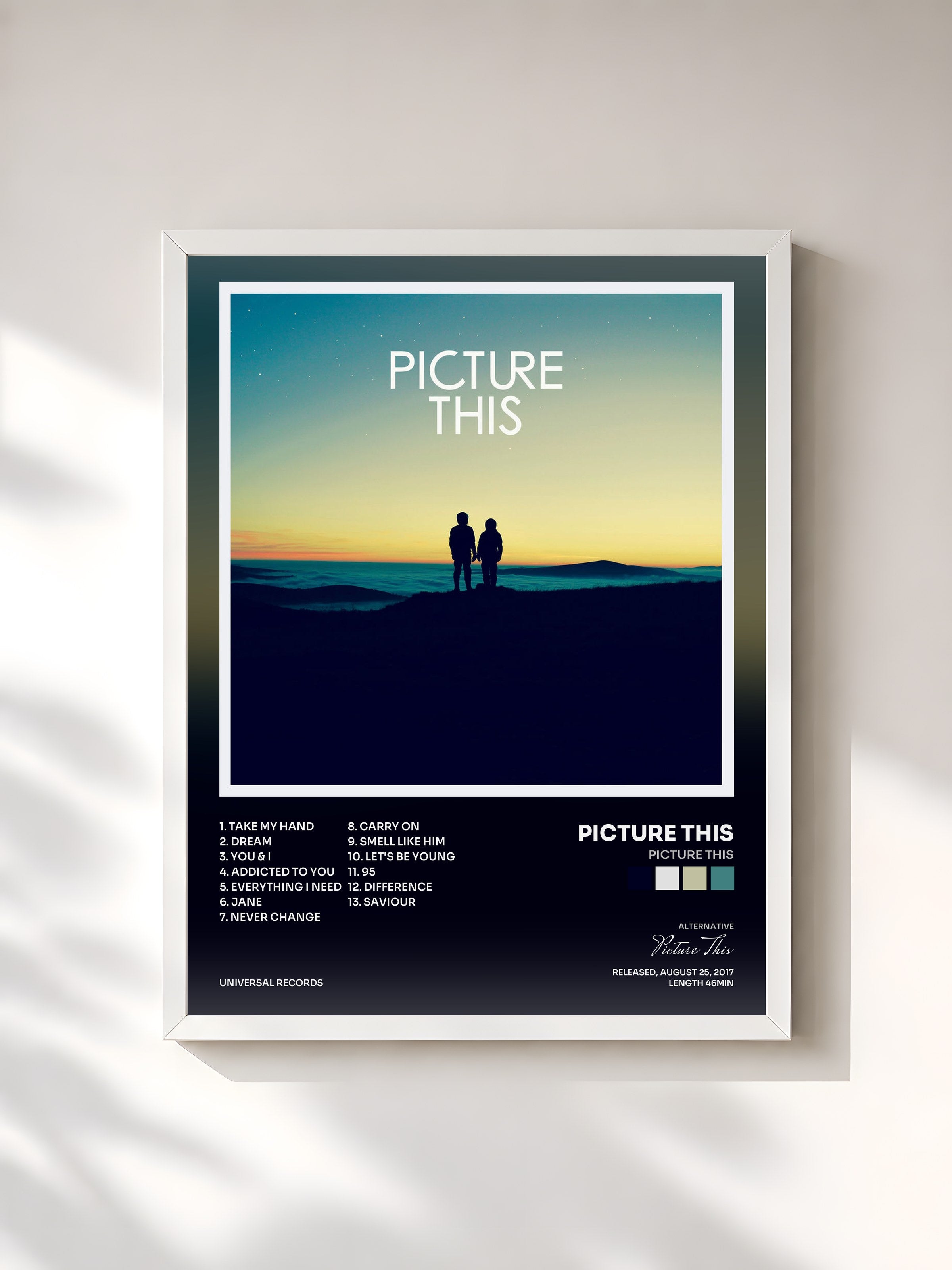 #blanc Tableau de l'album Picture This de Picture This, cadre blanc, imprimé et encadré en France