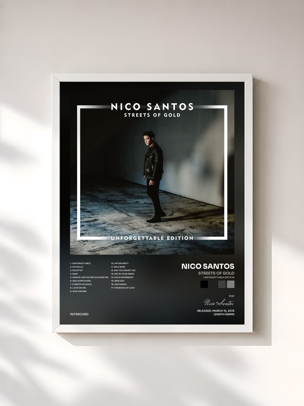 #blanc Streets Of Gold (Unforgettable Edition) di Nico Santos in stampa incorniciata, cornice bianca, stampata e incorniciata in Francia