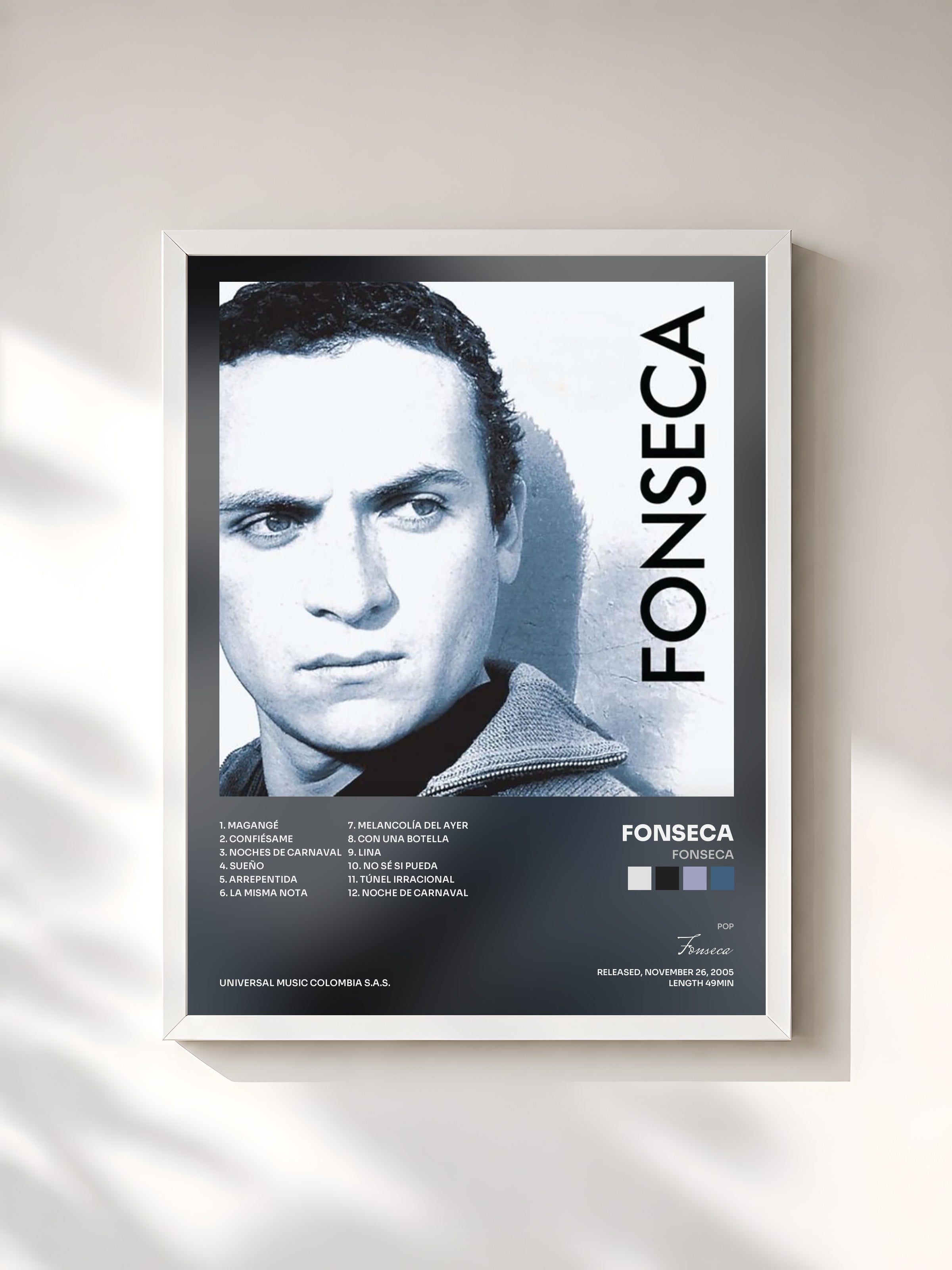 #blanc Tableau de l'album Fonseca de Fonseca, cadre blanc, imprimé et encadré en France