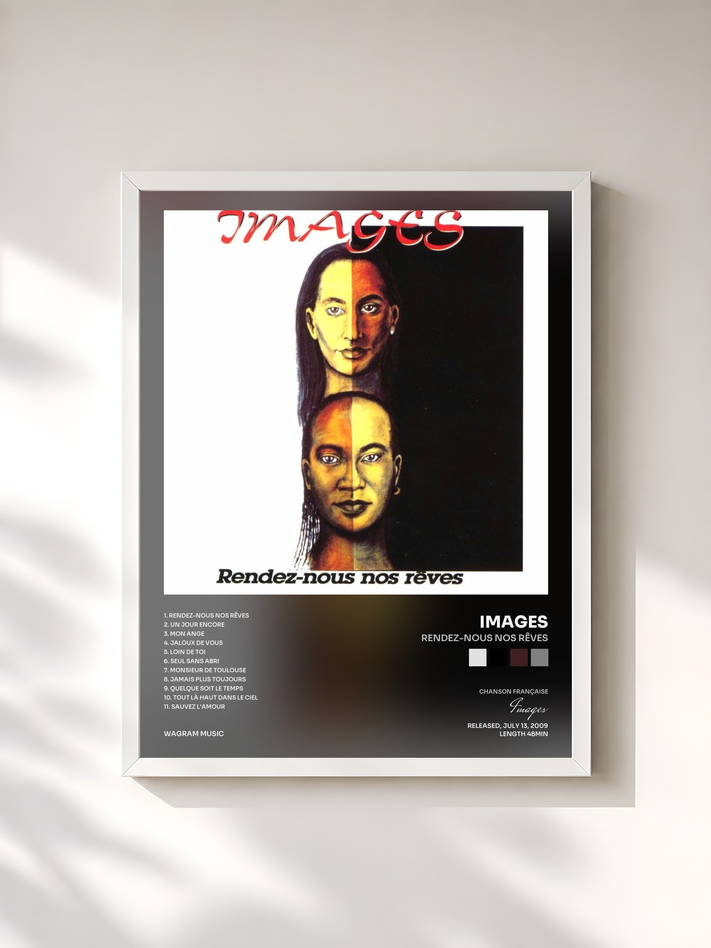 #blanc Tableau de l'album Rendez-nous nos rêves de Images, cadre blanc, imprimé et encadré en France
