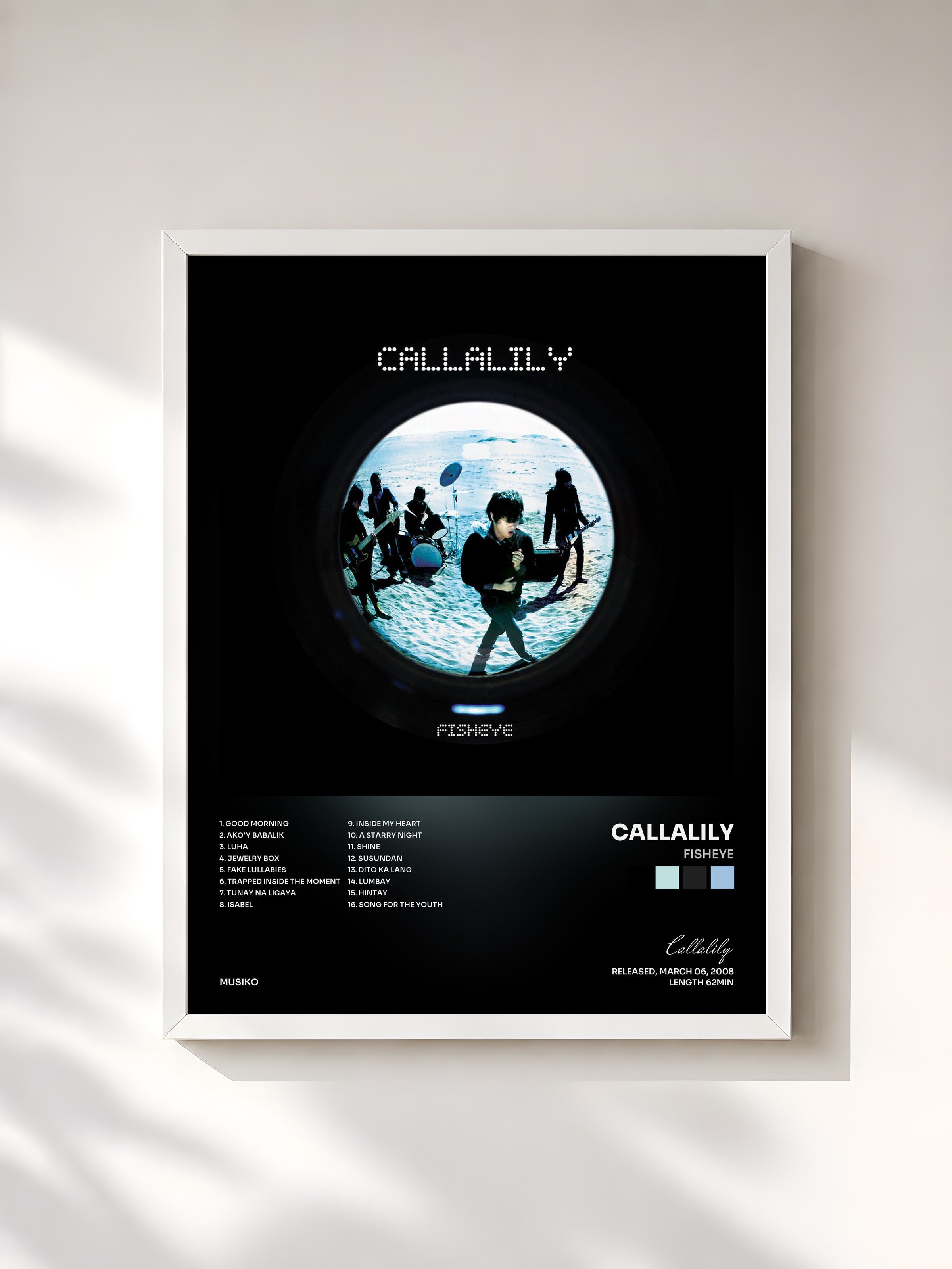 #blanc Tableau de l'album Fisheye de Callalily, cadre blanc, imprimé et encadré en France
