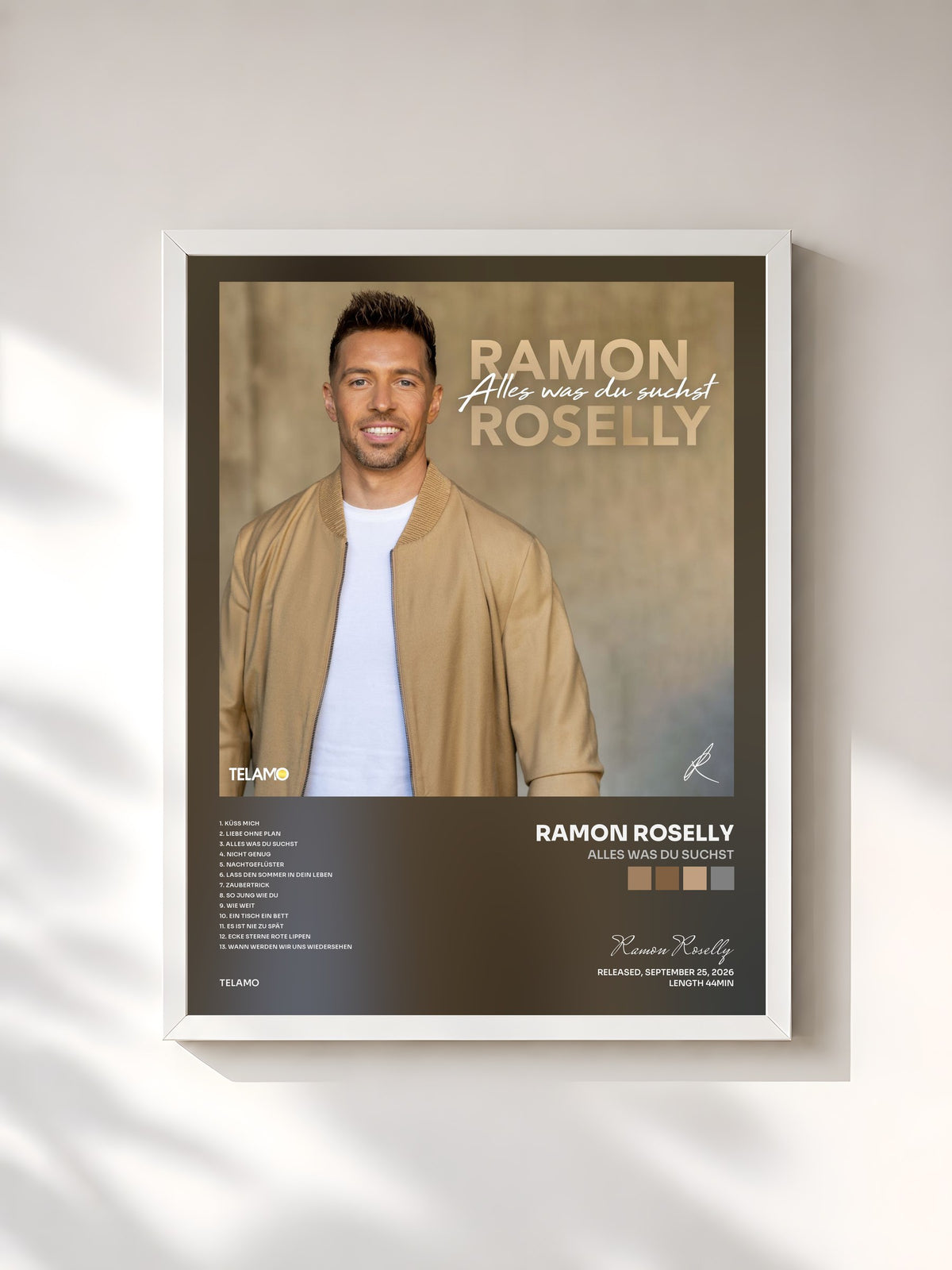 #blanc Tableau de l'album Alles was du suchst de Ramon Roselly, cadre blanc, imprimé et encadré en France