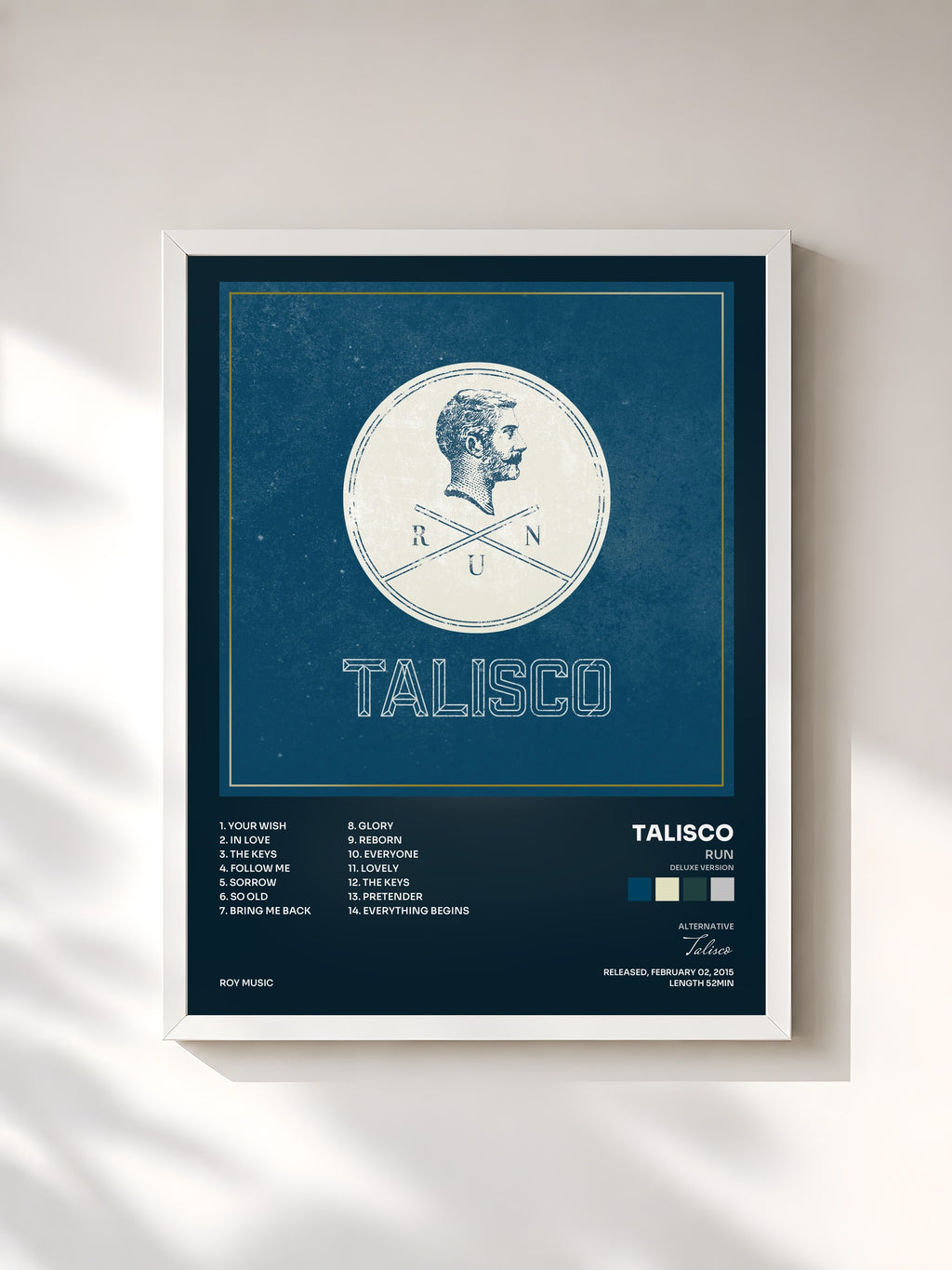 #blanc Run (Deluxe Version) by Talisco as a framed art print, white frame, printed and framed in France