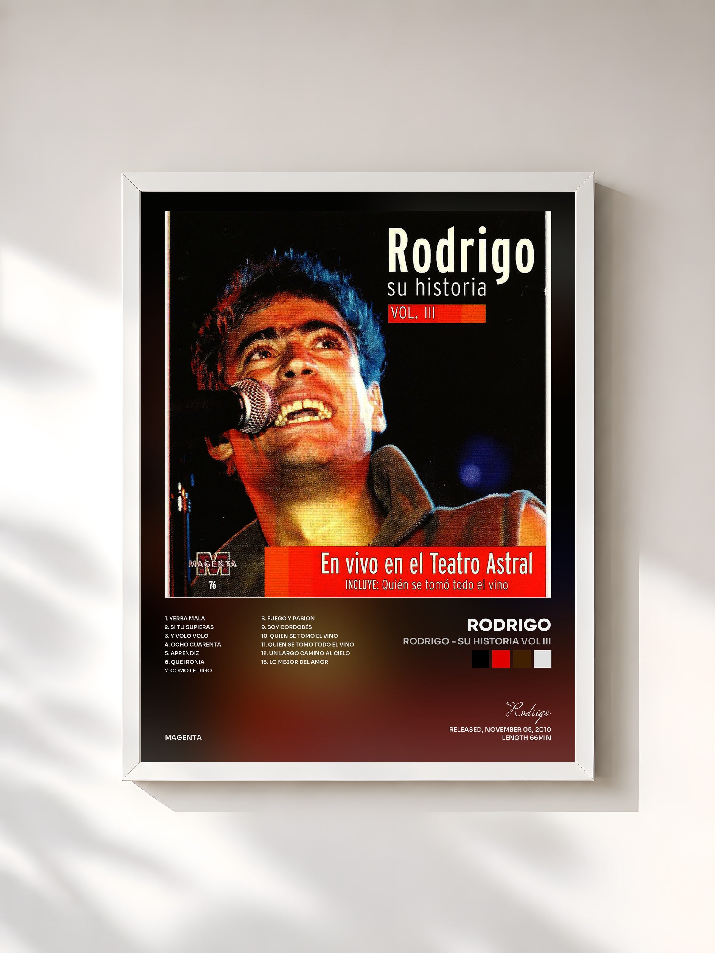 #blanc Tableau de l'album Rodrigo - Su historia Vol III de Rodrigo, cadre blanc, imprimé et encadré en France