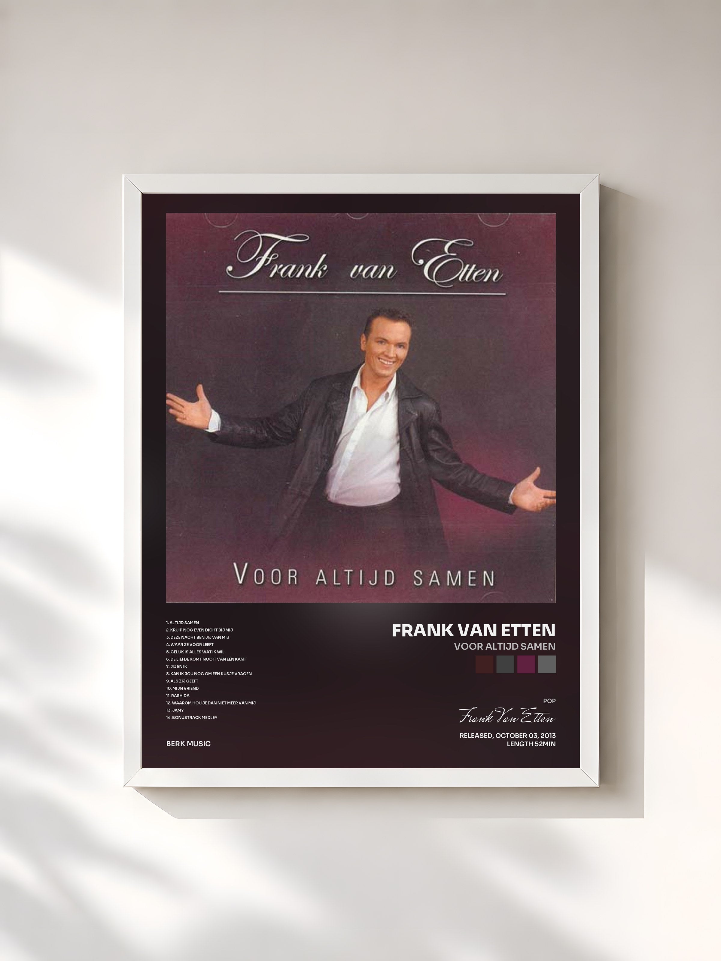 #blanc Tableau de l'album Voor Altijd Samen de Frank Van Etten, cadre blanc, imprimé et encadré en France