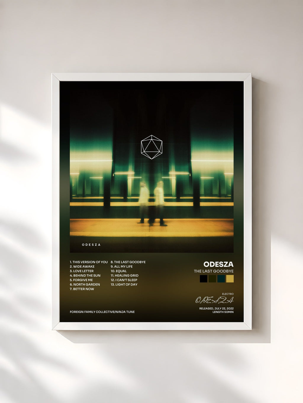 #blanc The Last Goodbye di ODESZA in stampa incorniciata, cornice bianca, stampata e incorniciata in Francia