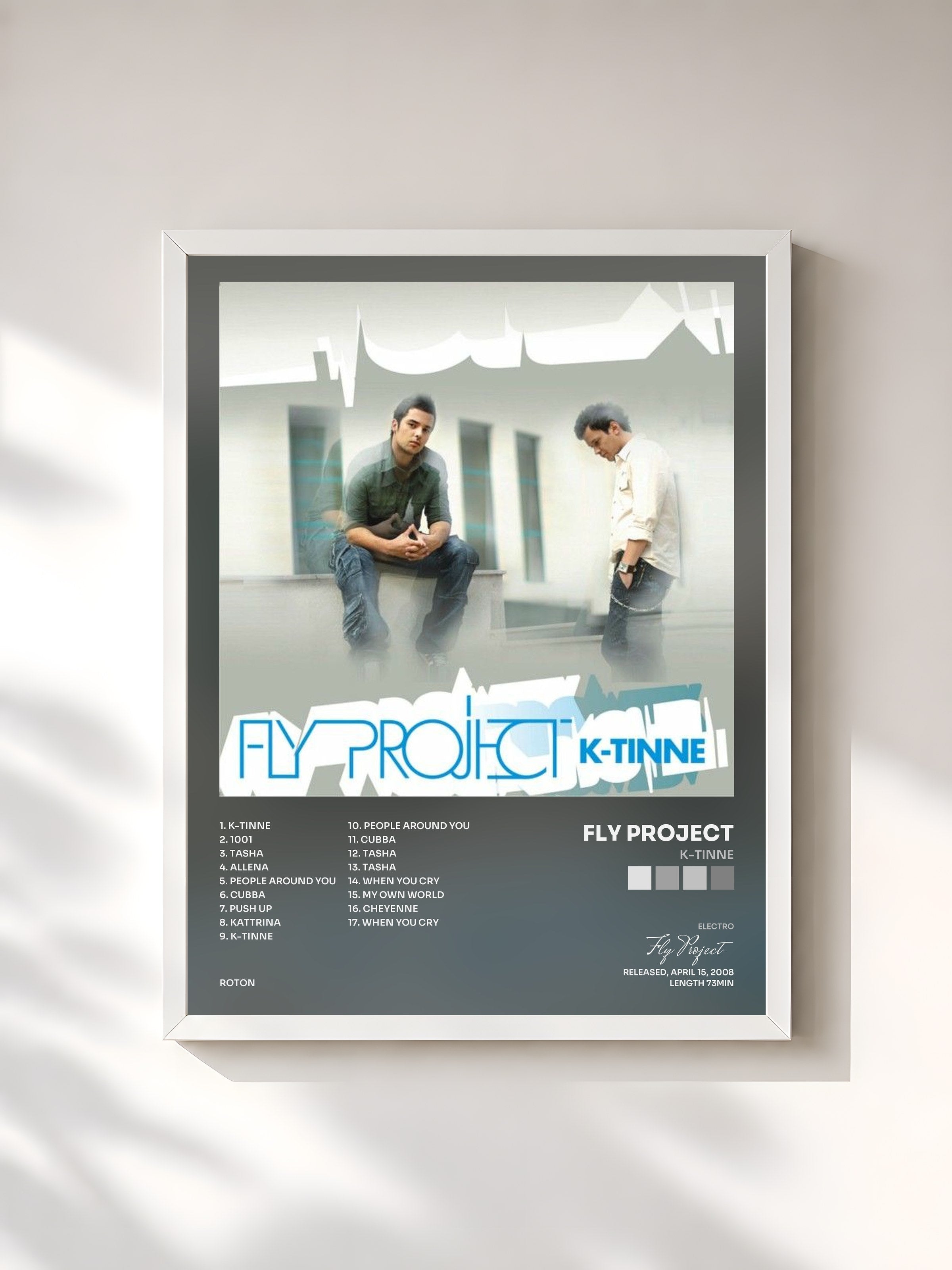 #blanc Tableau de l'album K-Tinne de Fly Project, cadre blanc, imprimé et encadré en France