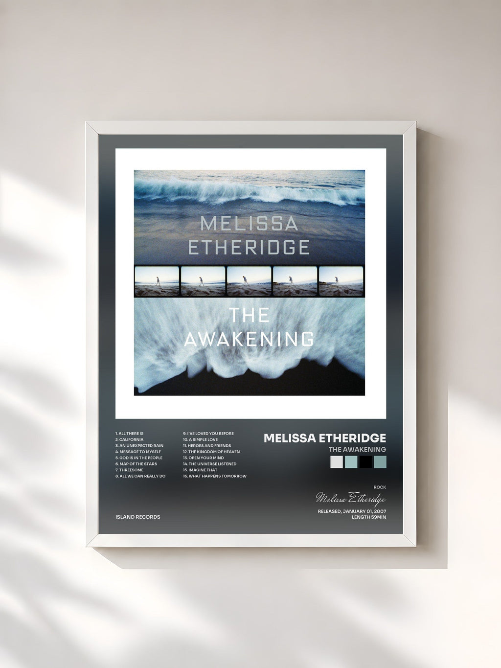 #blanc The Awakening by Melissa Etheridge as a framed art print, white frame, printed and framed in France