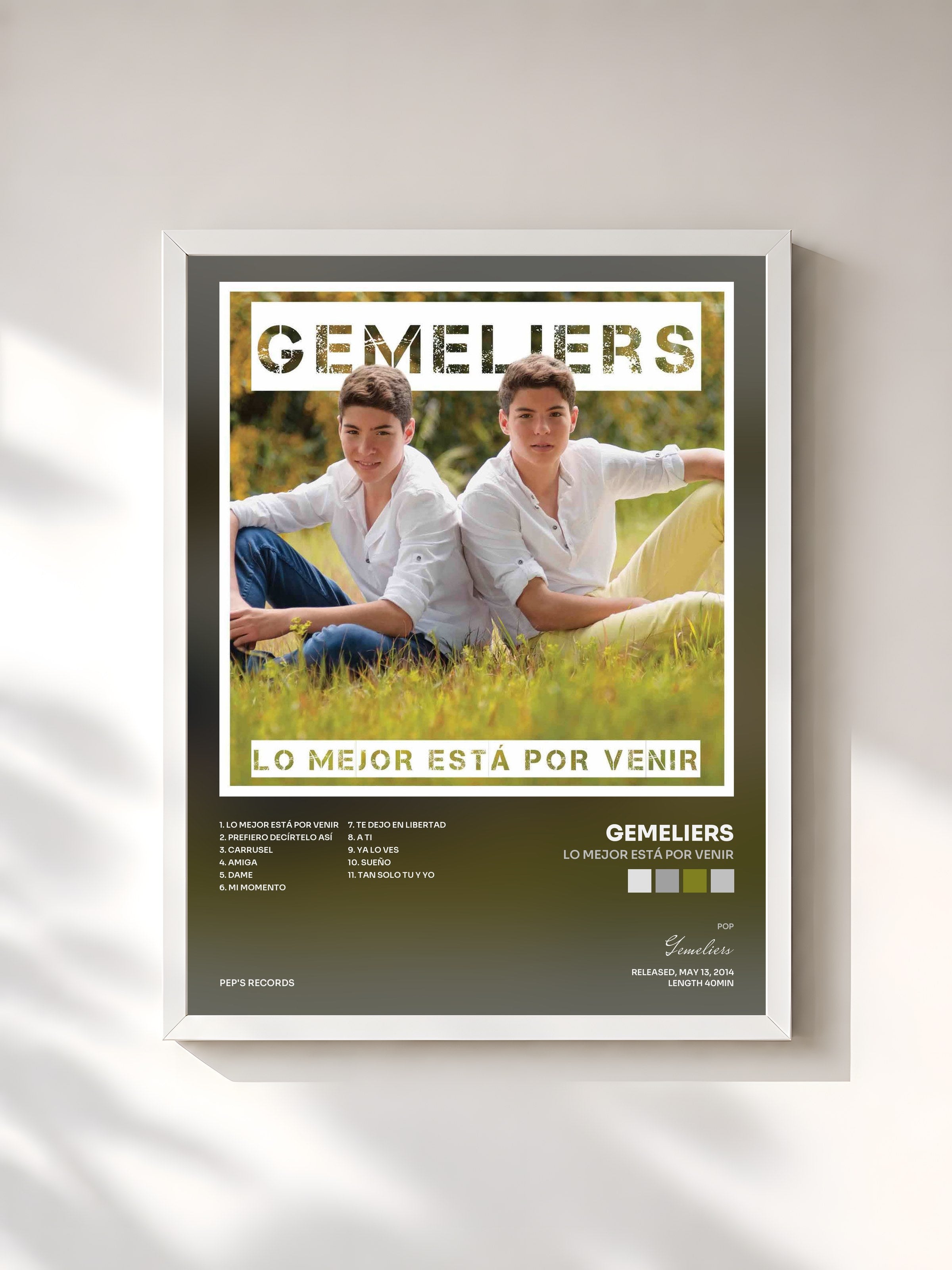 #blanc Tableau de l'album Lo Mejor Está por Venir de Gemeliers, cadre blanc, imprimé et encadré en France
