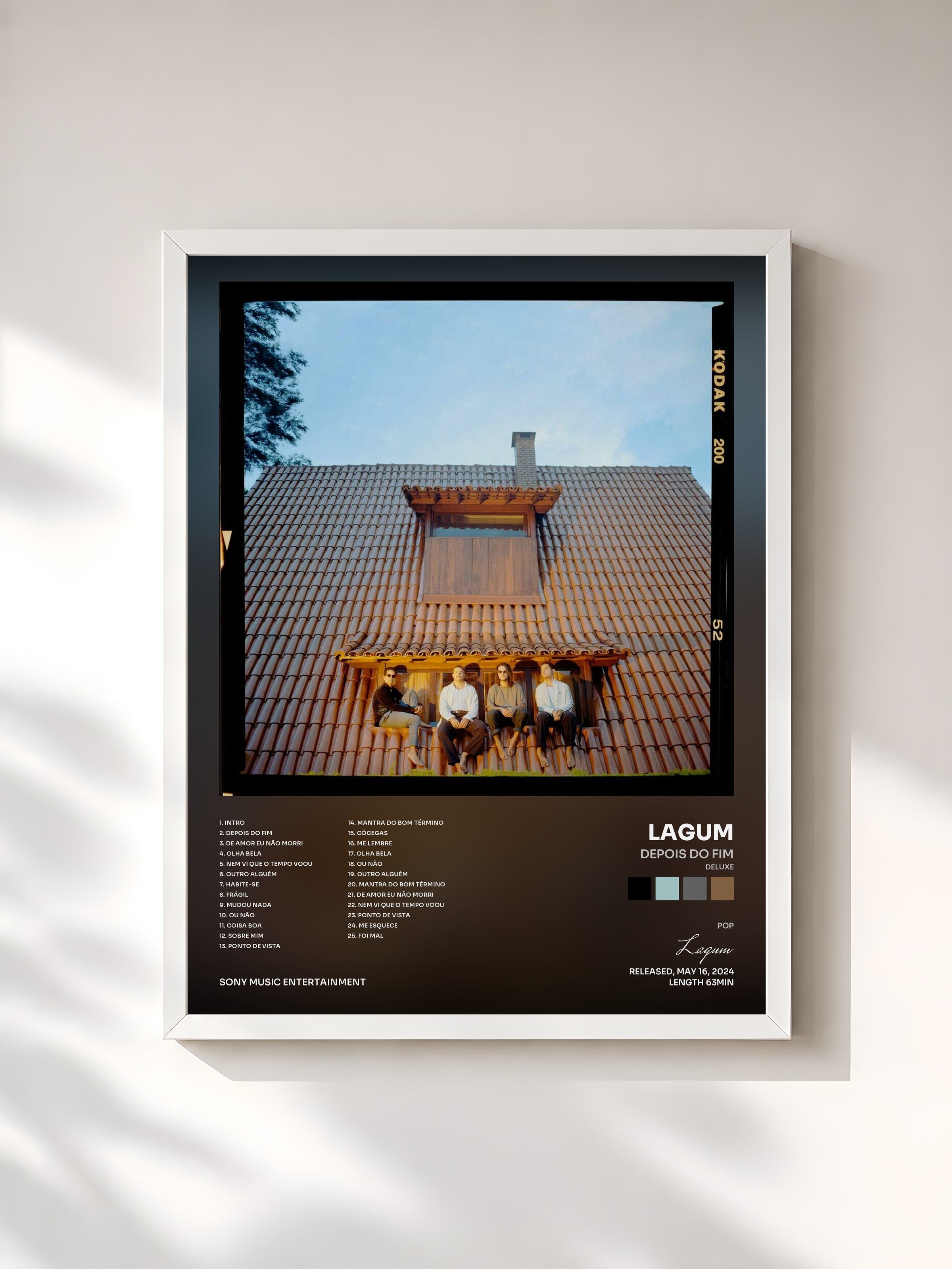 #blanc Tableau de l'album Depois do Fim (Deluxe) de Lagum, cadre blanc, imprimé et encadré en France