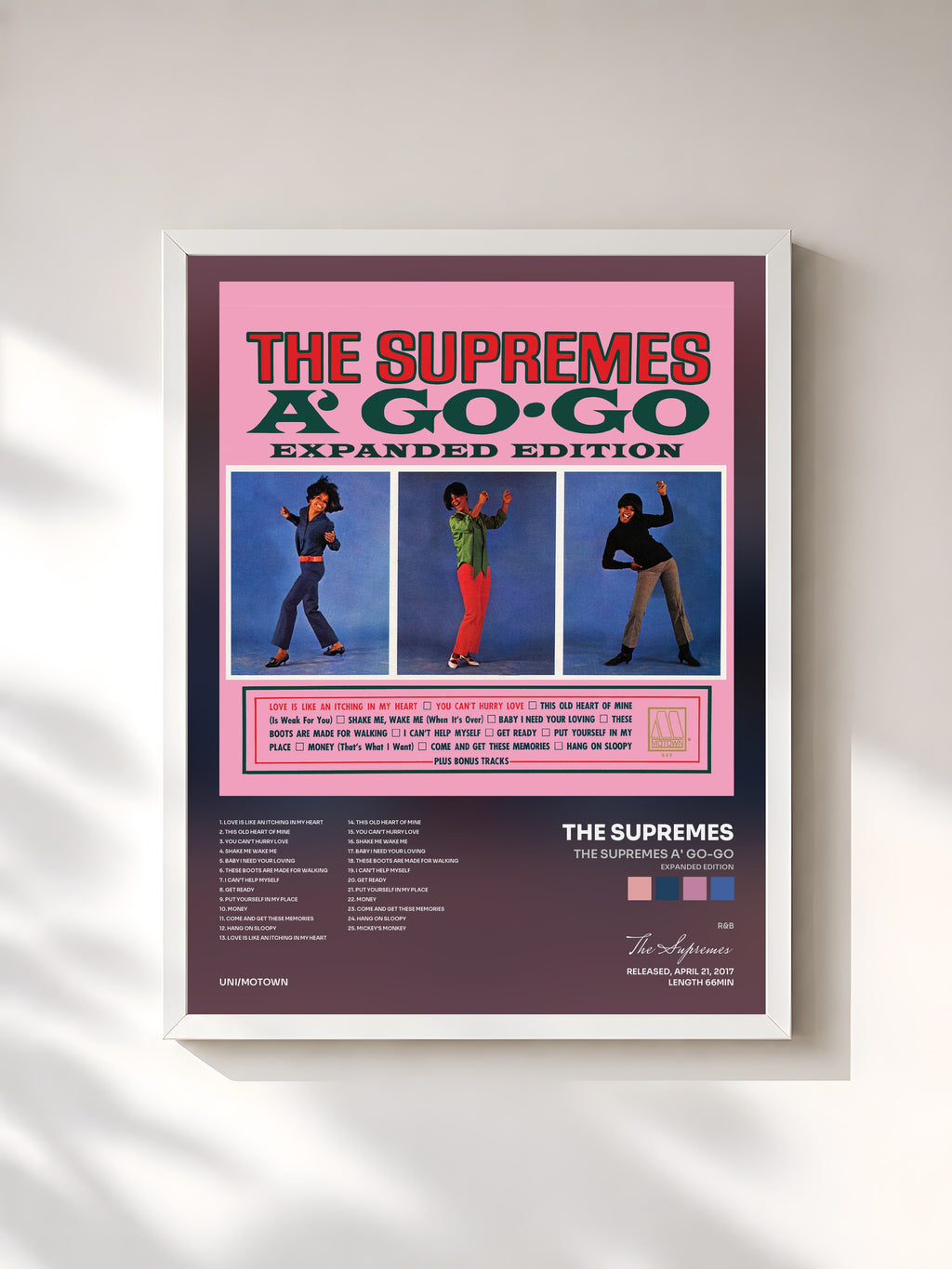 #blanc The Supremes A' Go-Go (Expanded Edition) by The Supremes as a framed art print, white frame, printed and framed in France