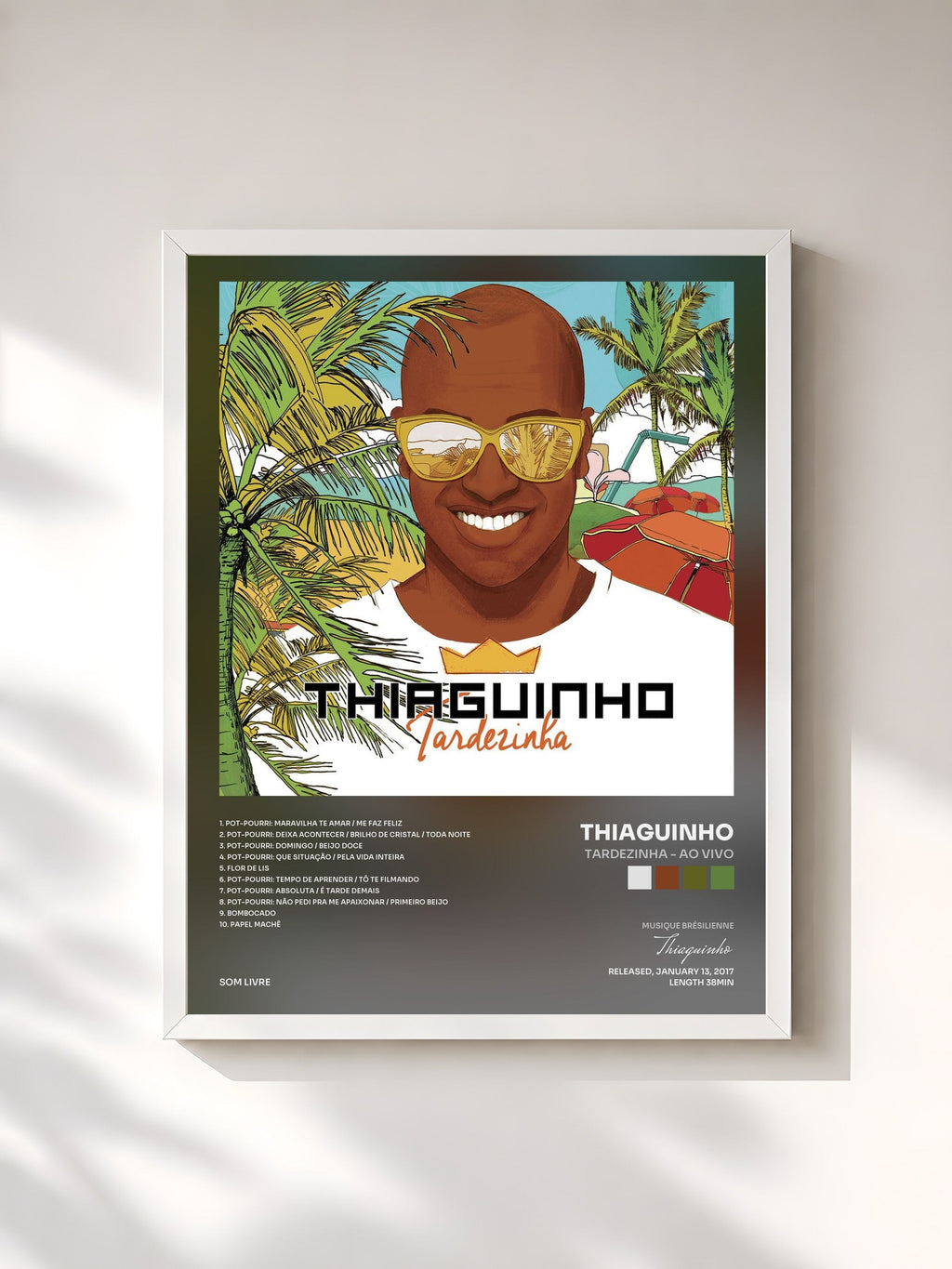 #blanc Tardezinha - Ao Vivo von Thiaguinho als gerahmter Kunstdruck, weißer Rahmen, gedruckt und gerahmt in Frankreich
