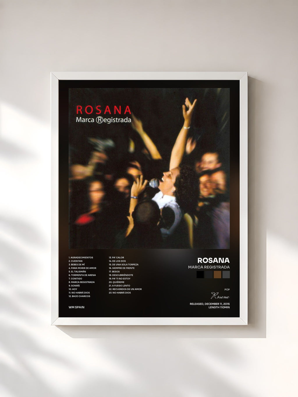 #blanc Marca Registrada by Rosana as a framed art print, white frame, printed and framed in France
