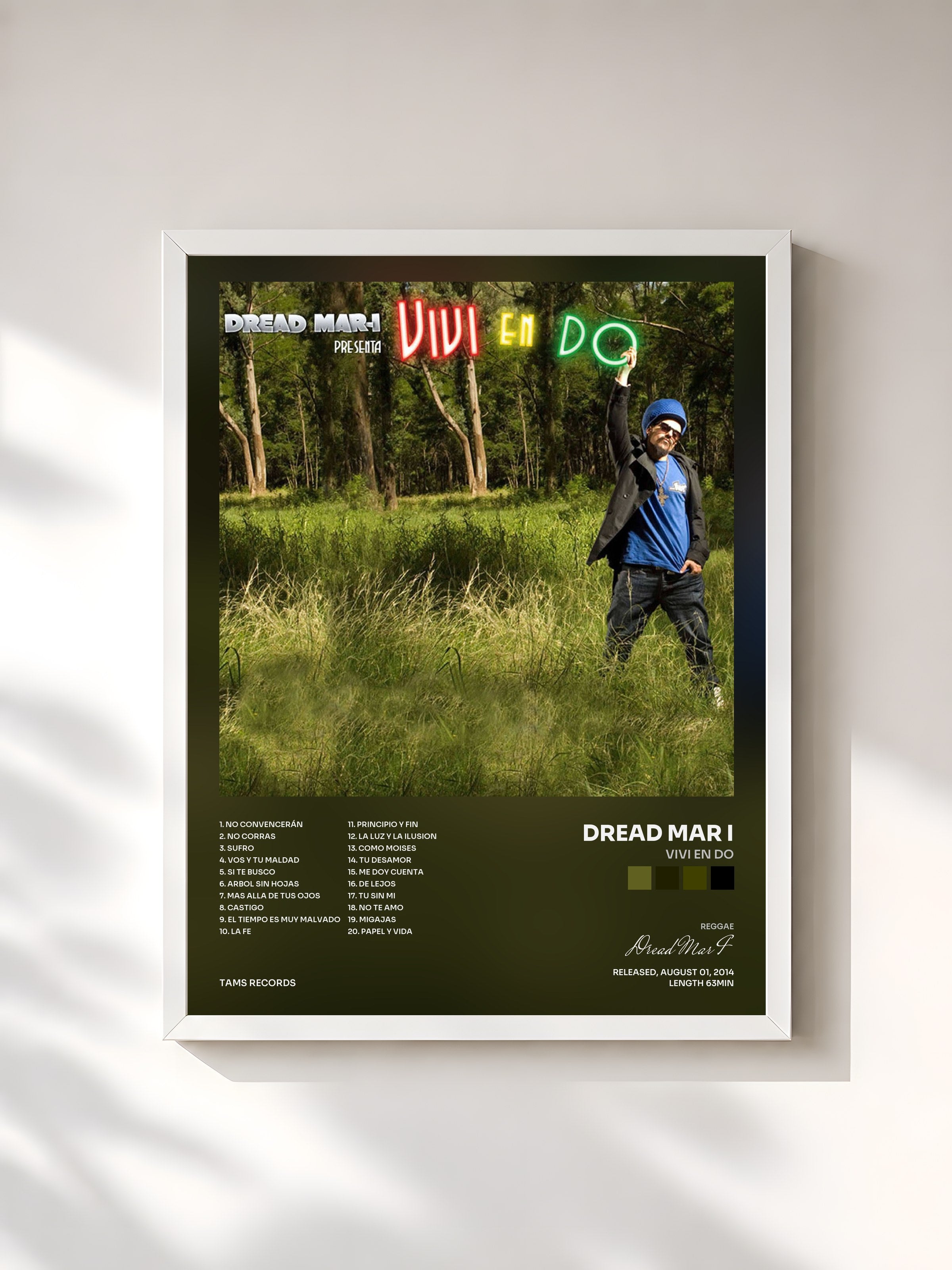 #blanc Tableau de l'album Vivi En Do de Dread Mar I, cadre blanc, imprimé et encadré en France