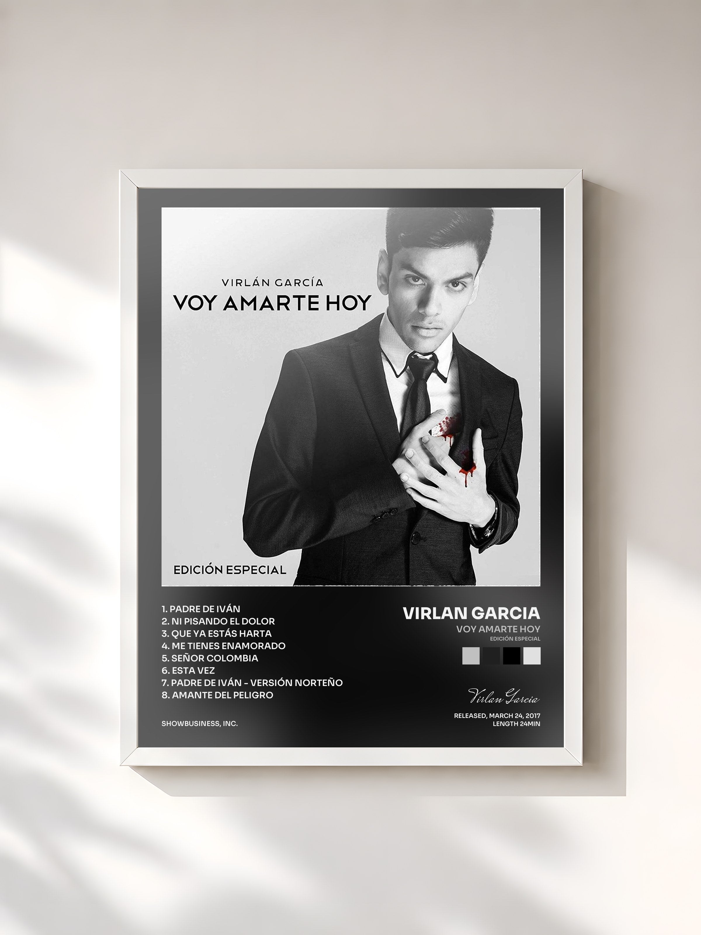 #blanc Tableau de l'album Voy Amarte Hoy (Edición Especial) de Virlan Garcia, cadre blanc, imprimé et encadré en France