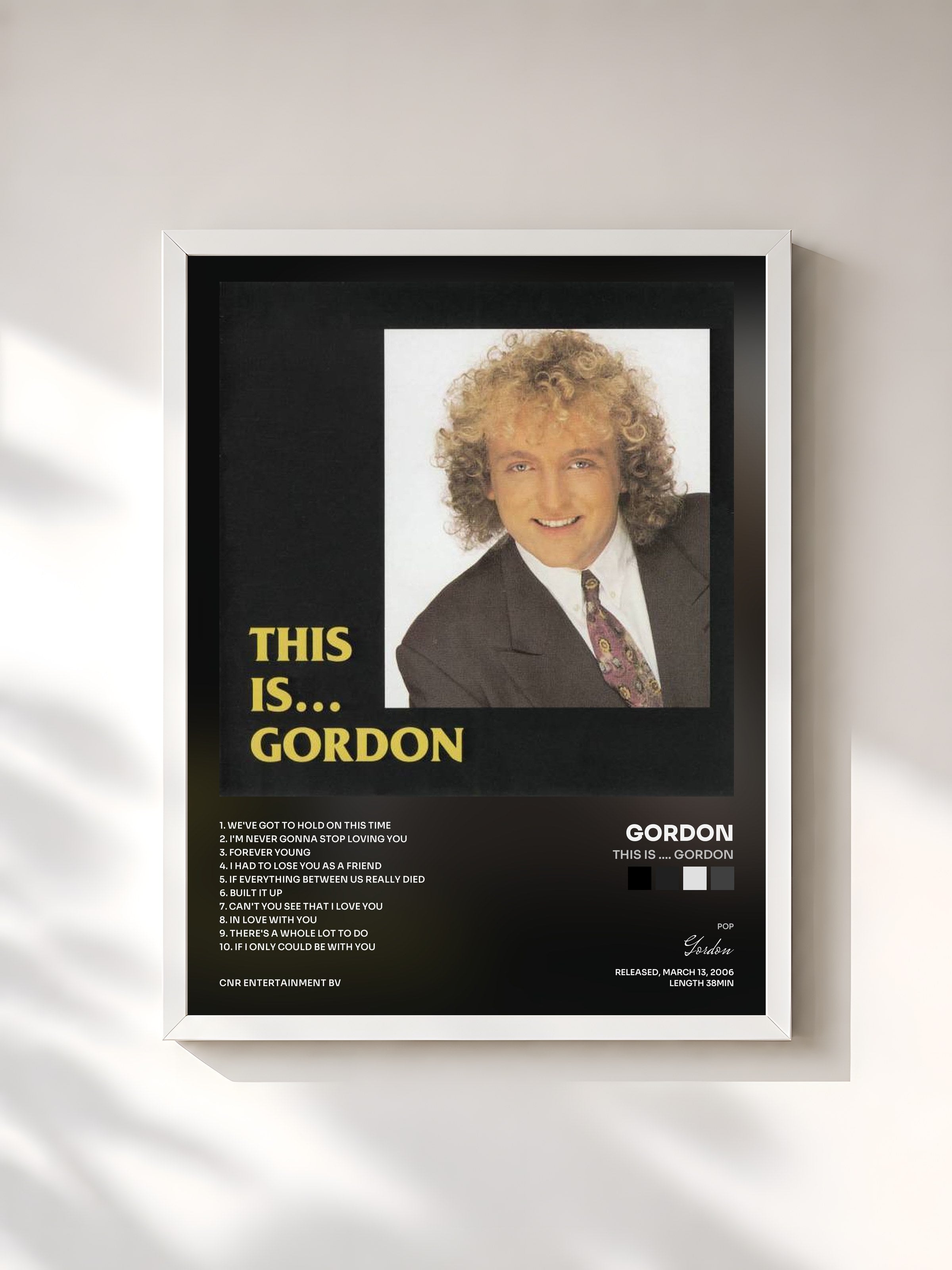 #blanc Tableau de l'album This is .... Gordon de Gordon, cadre blanc, imprimé et encadré en France