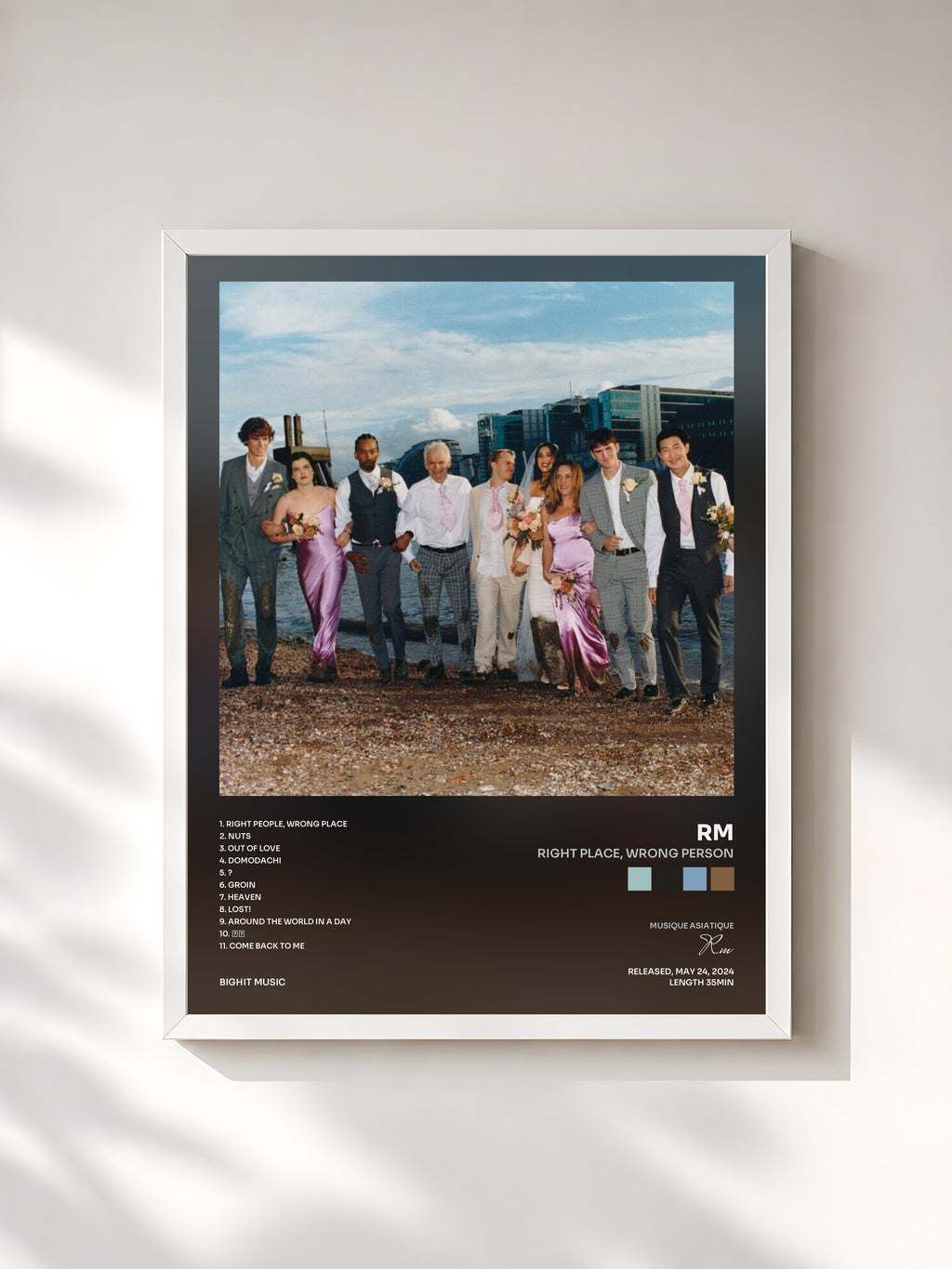 #blanc Right Place, Wrong Person by Rm as a framed art print, white frame, printed and framed in France