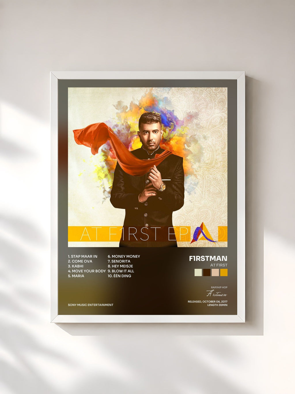 #blanc At F1rst by F1rstman as a framed art print, white frame, printed and framed in France
