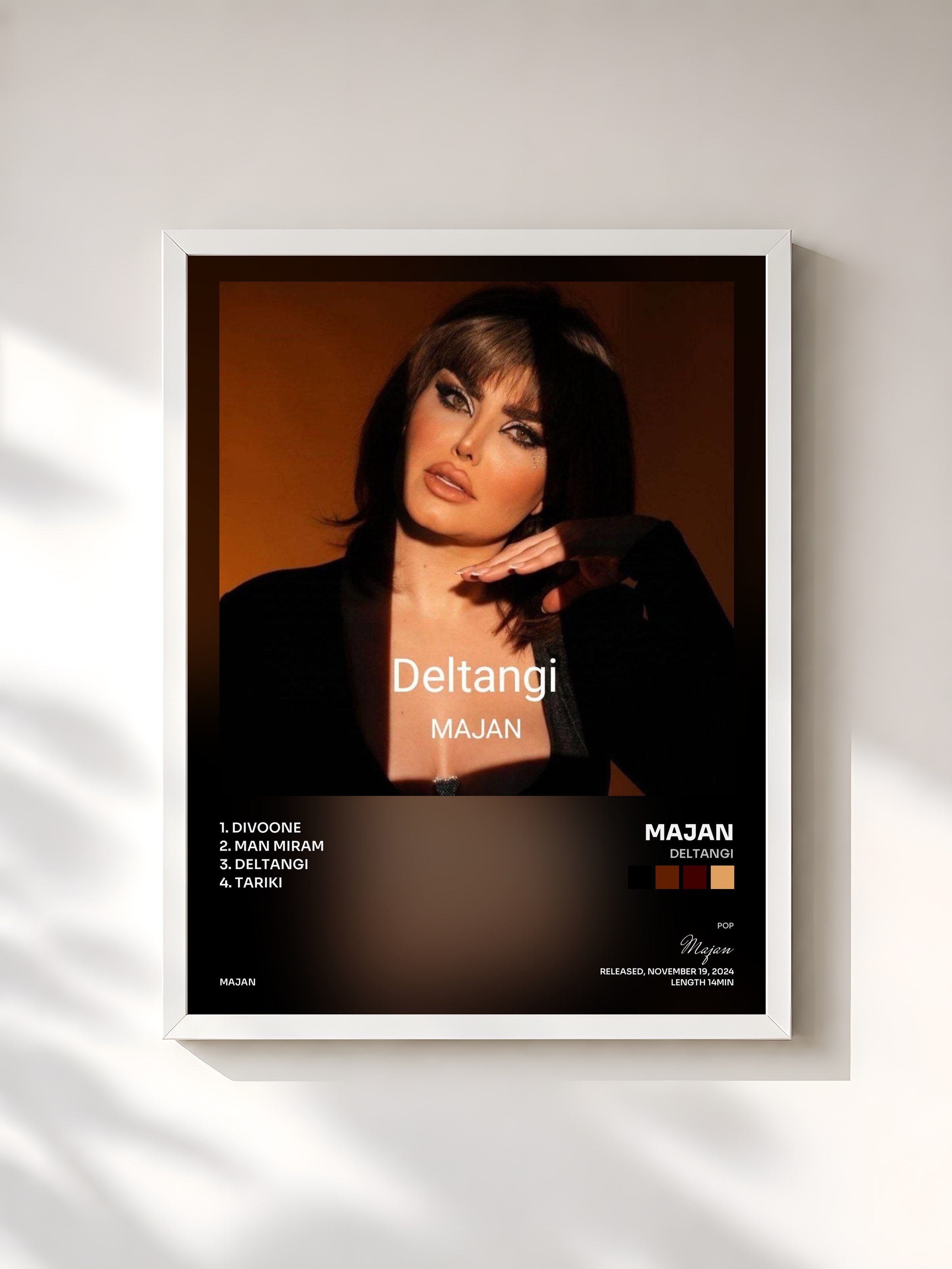 #blanc Tableau de l'album Deltangi de Majan, cadre blanc, imprimé et encadré en France