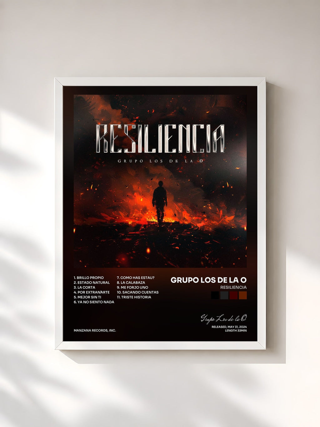 #blanc Resiliencia von Grupo Los de la O als gerahmter Kunstdruck, weißer Rahmen, gedruckt und gerahmt in Frankreich