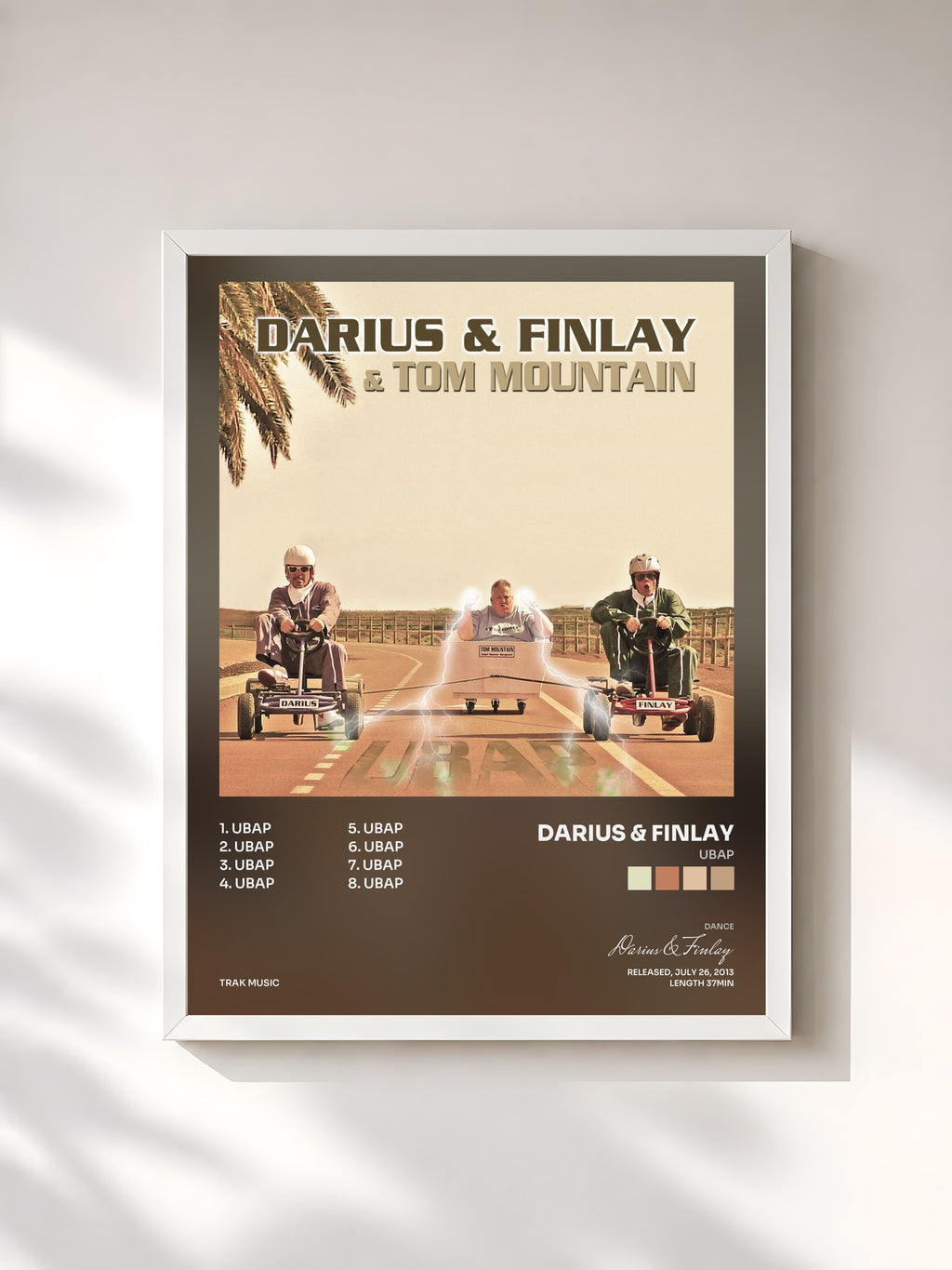 #blanc Tableau de l'album Ubap de Darius & Finlay, cadre blanc, imprimé et encadré en France