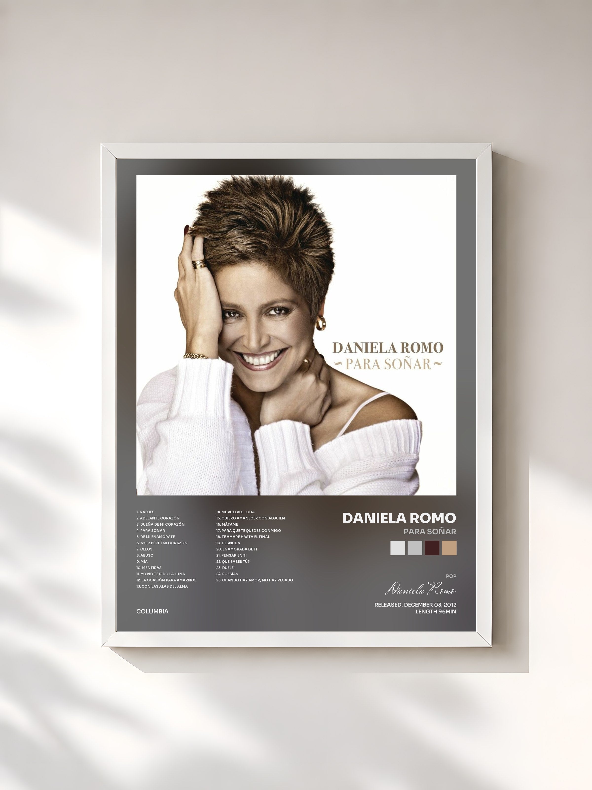 #blanc Tableau de l'album Para Soñar de Daniela Romo, cadre blanc, imprimé et encadré en France