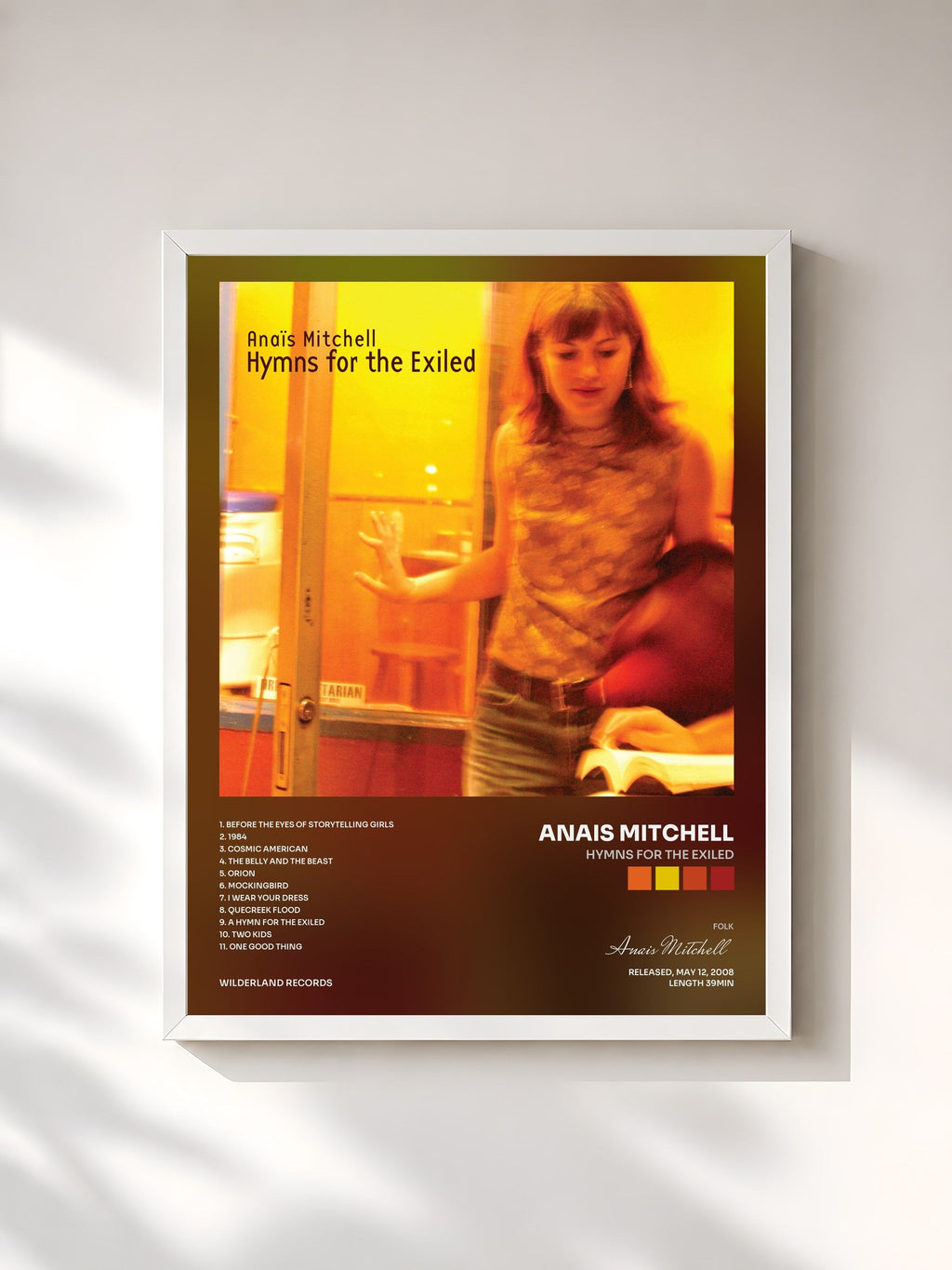 #blanc Hymns for the Exiled von Anais Mitchell als gerahmter Kunstdruck, weißer Rahmen, gedruckt und gerahmt in Frankreich