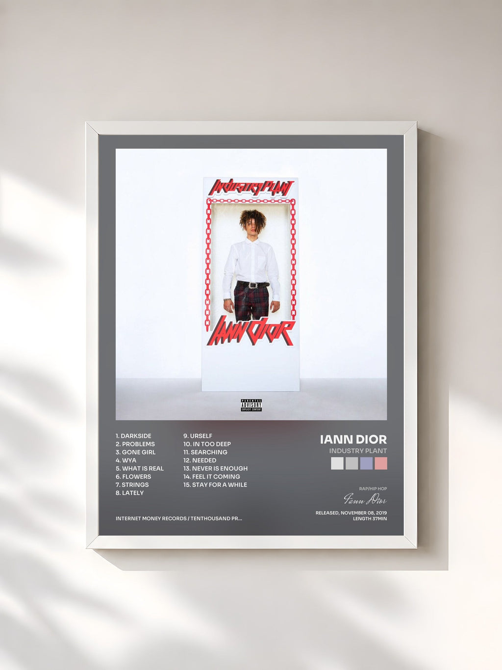 #blanc Industry Plant by Iann Dior as a framed art print, white frame, printed and framed in France