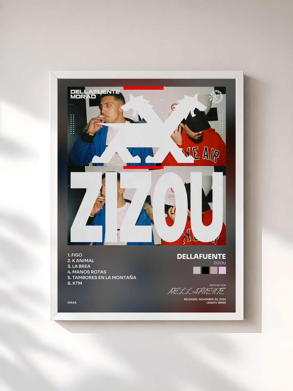 #blanc Tableau de l'album ZIZOU de DELLAFUENTE, cadre blanc, imprimé et encadré en France