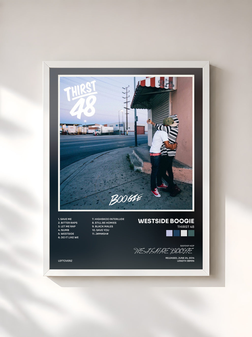 #blanc Thirst 48 by WESTSIDE BOOGIE as a framed art print, white frame, printed and framed in France